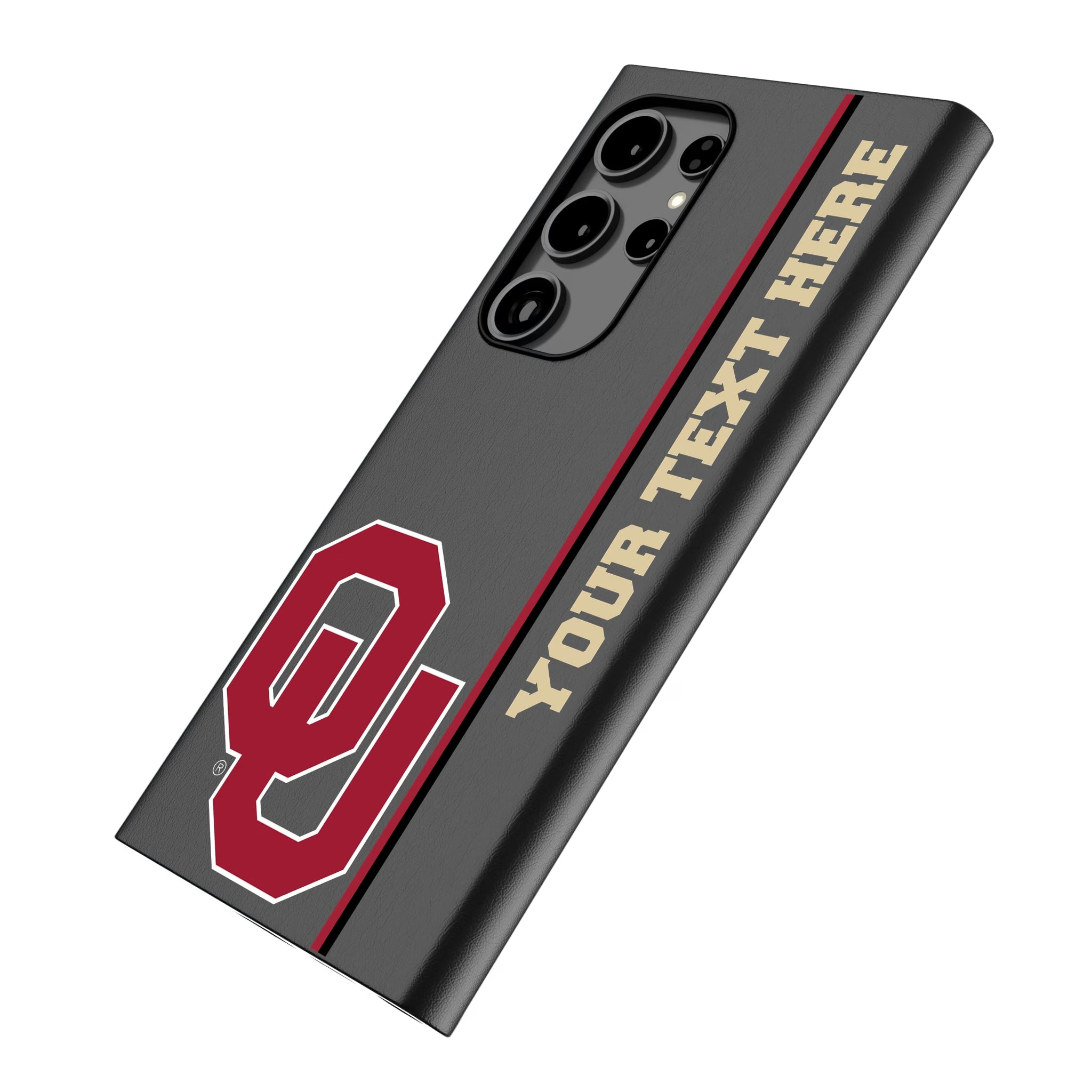 University of Oklahoma Sooners Personalized Sidebard Galaxy MagSafe Compatible Phone Case for Samsung Galaxy - Isometric View