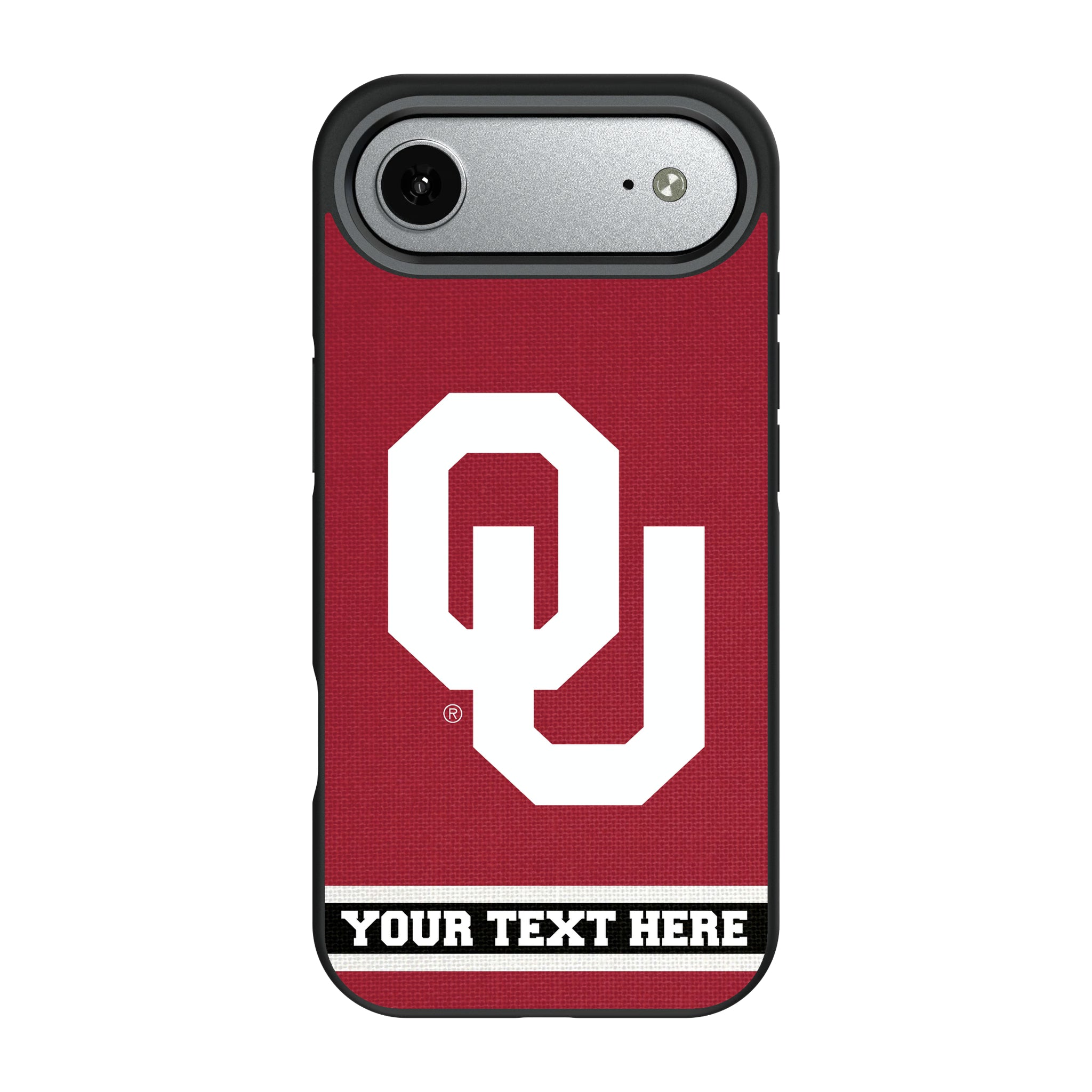 University of Oklahoma Sooners Personalized Stripe iPhone Bump Phone Case for Apple iPhone#Device_iPhone Air