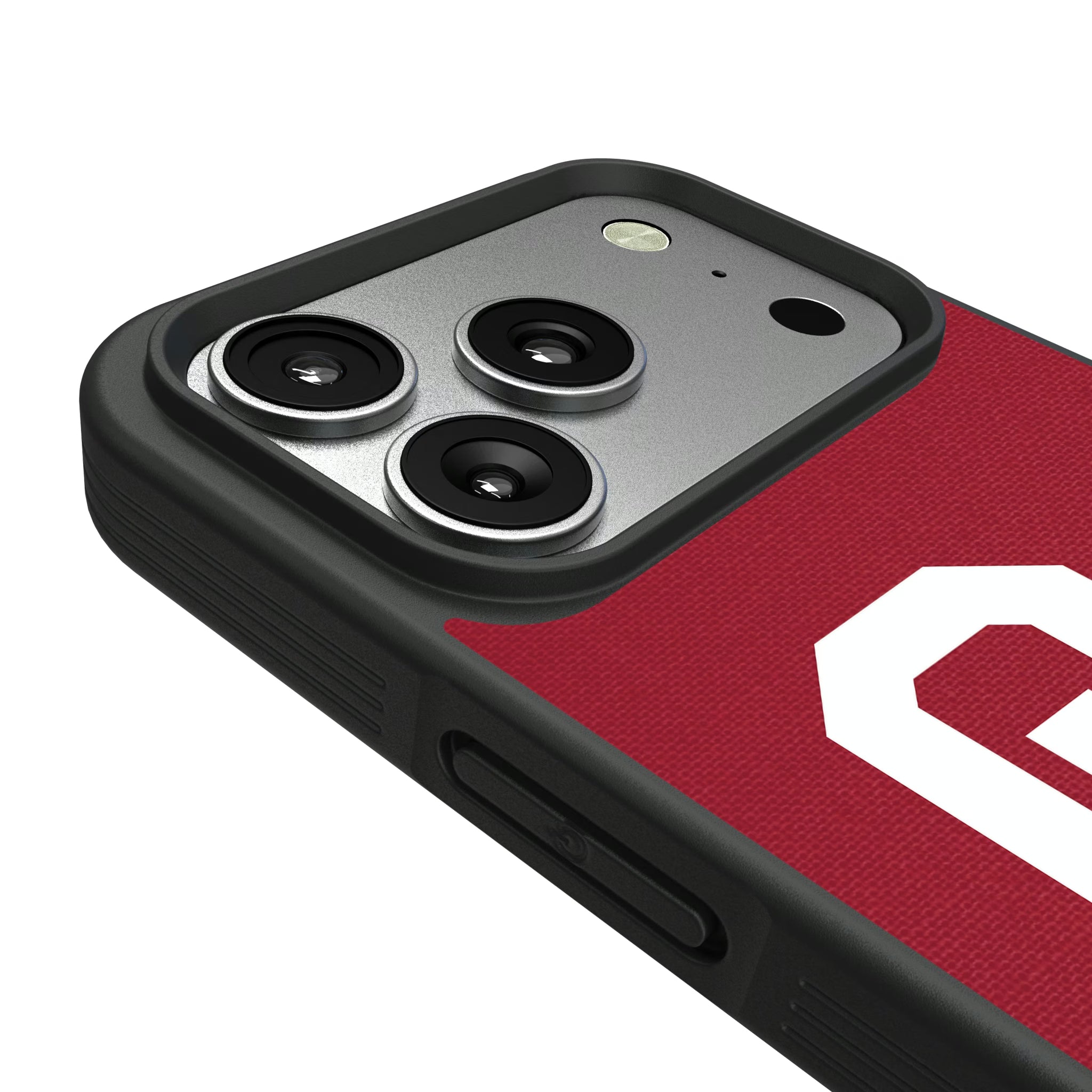 University of Oklahoma Sooners Personalized Stripe iPhone Bump Phone Case for Apple iPhone - Detail#Device_iPhone 17 Pro