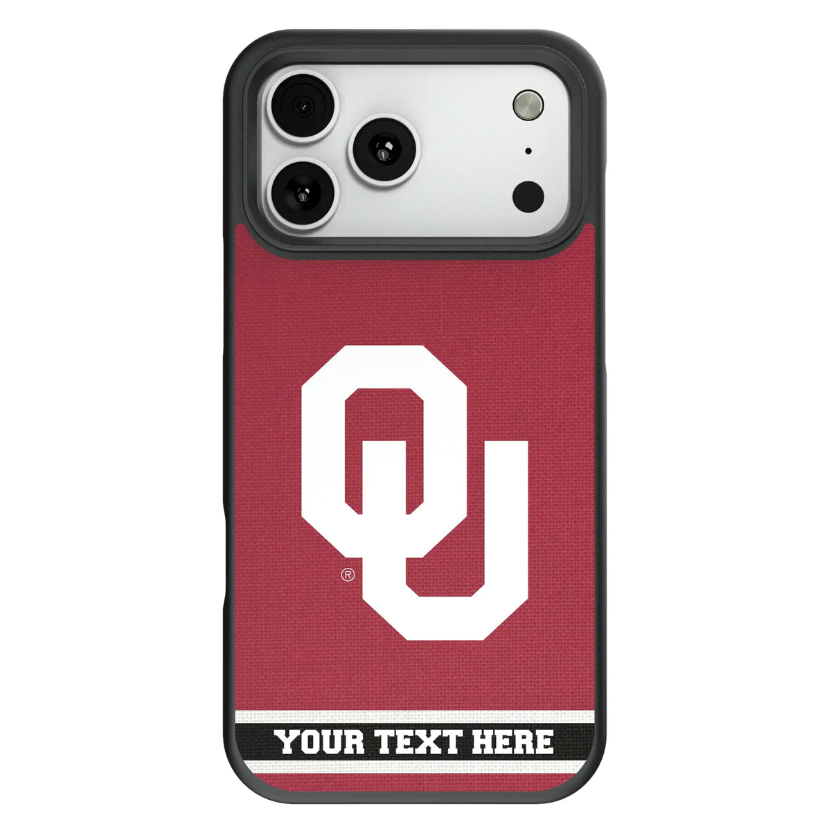 University of Oklahoma Sooners Personalized Stripe Bump Phone Case for Apple iPhone
