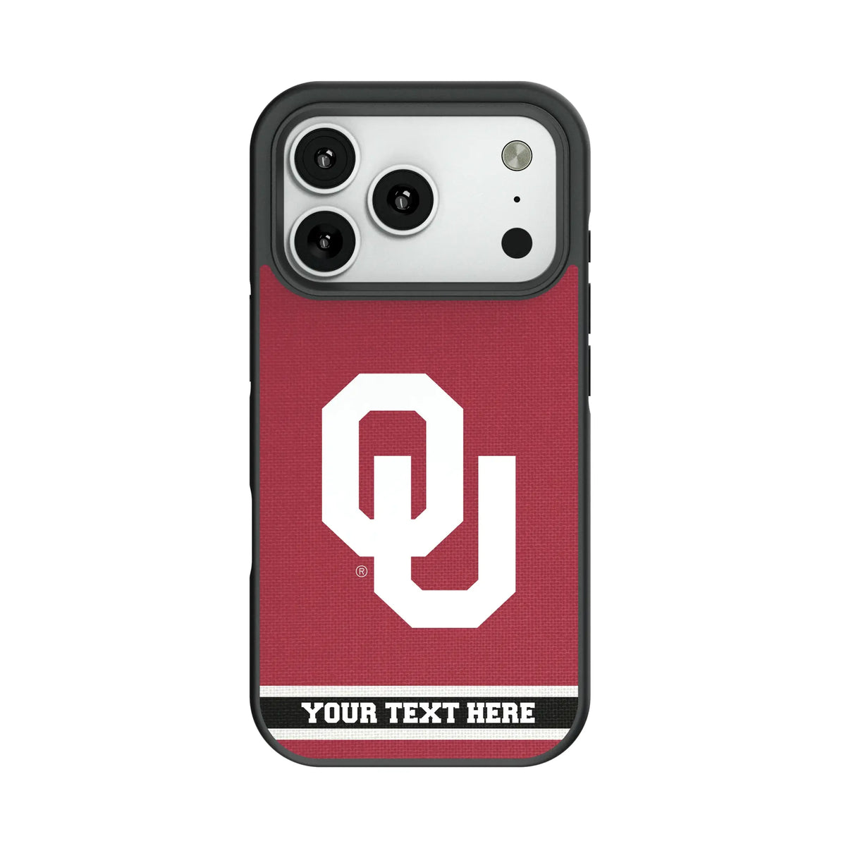 University of Oklahoma Sooners Personalized Stripe Bump Phone Case for Apple iPhone