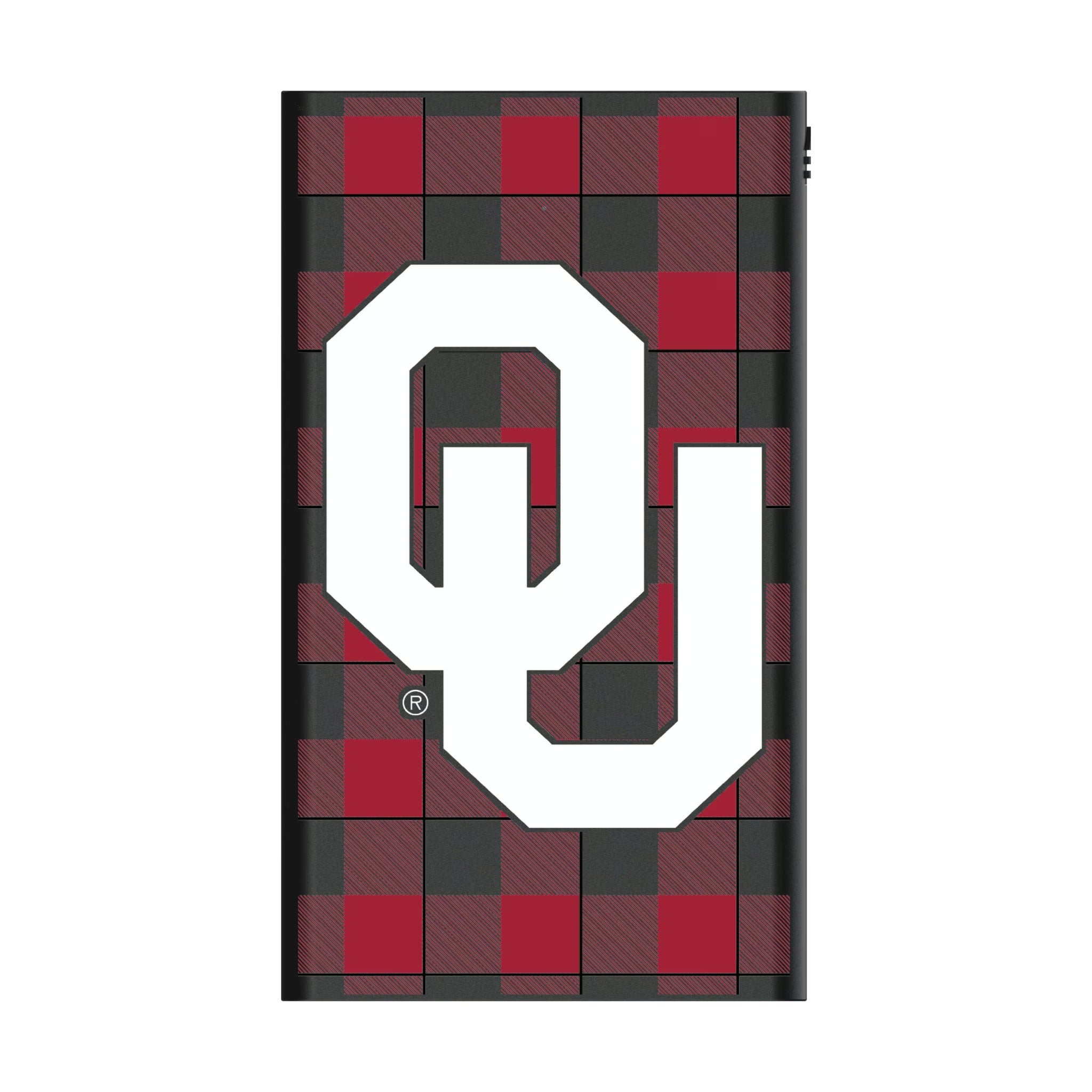 University of Oklahoma Sooners Plaid 5000mAh Flat Powerbank