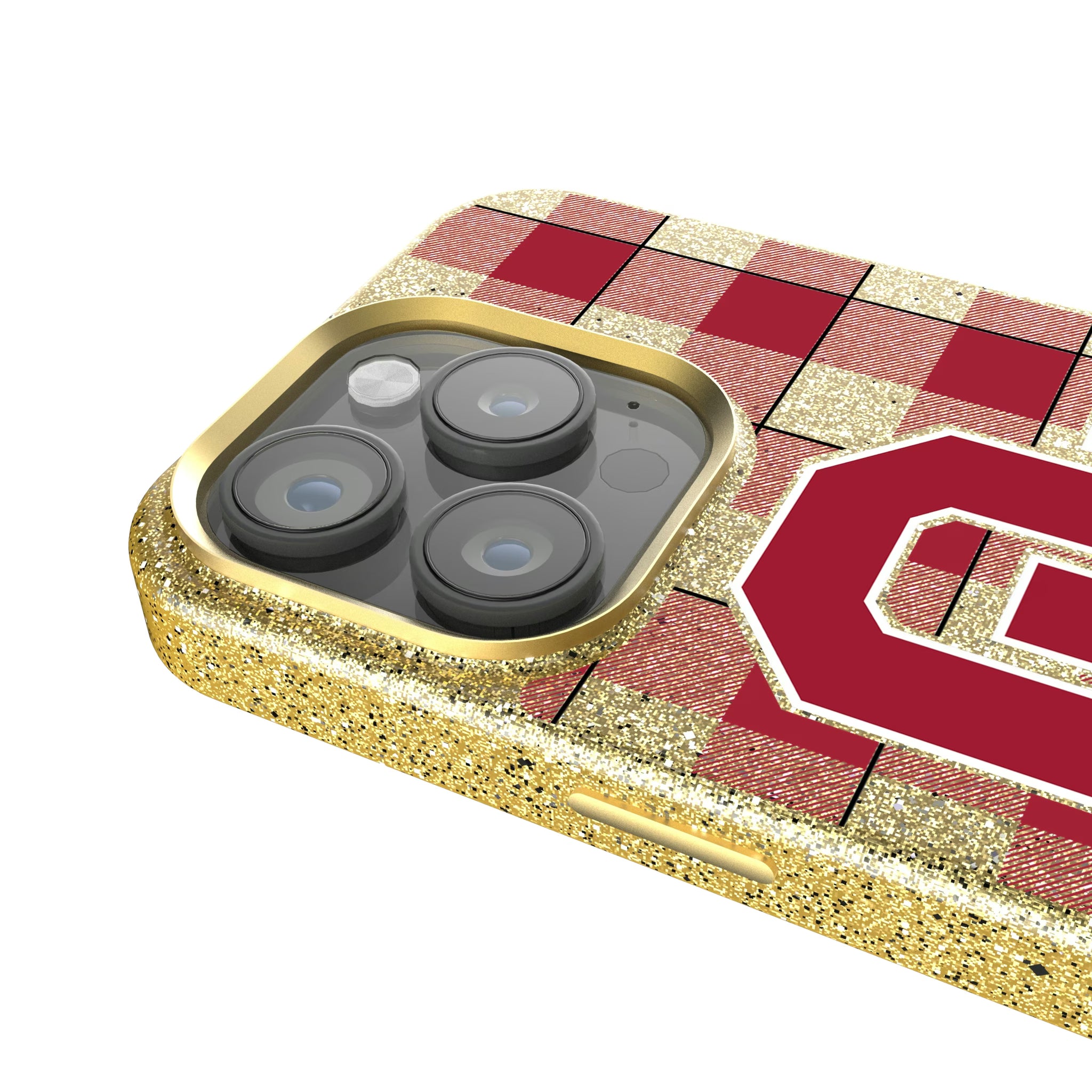 University of Oklahoma Sooners Plaid iPhone Bling Phone Case for Apple iPhone - Detail