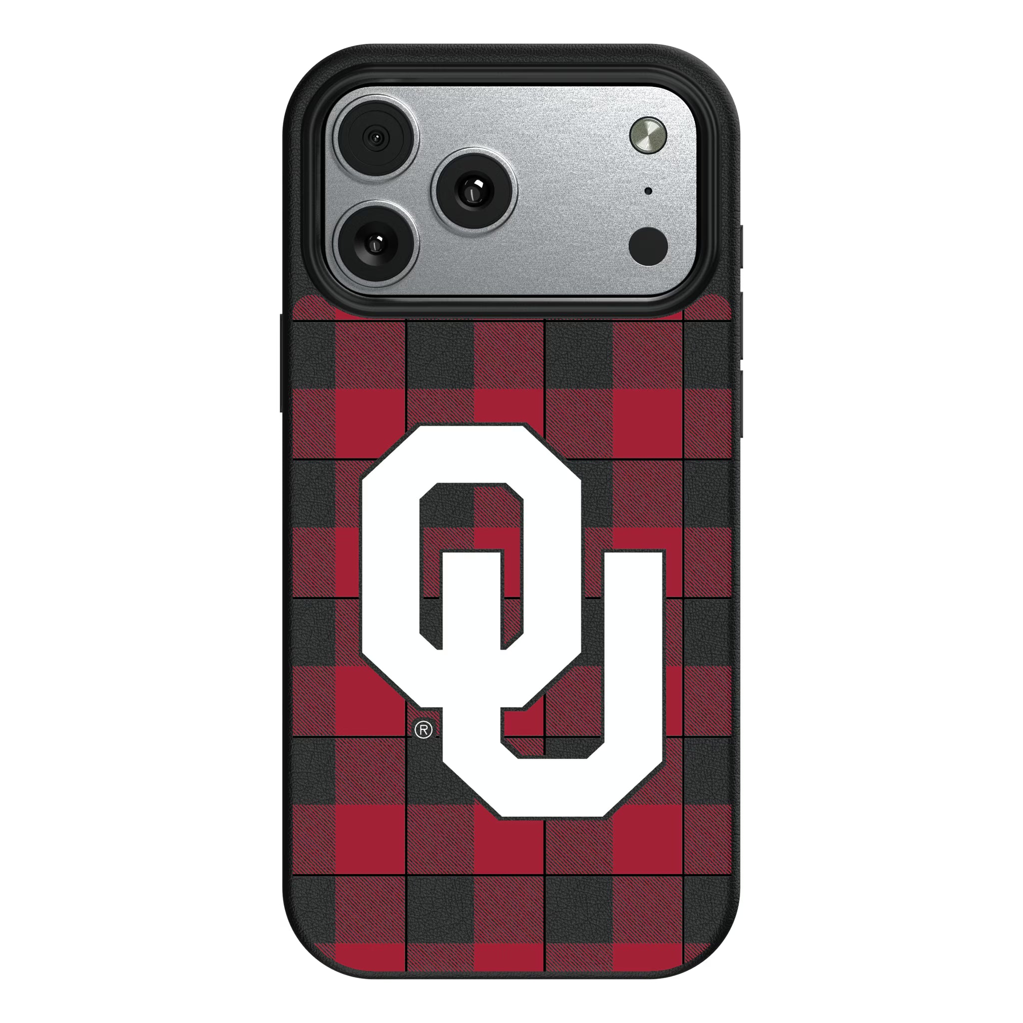 University of Oklahoma Sooners Plaid iPhone MagSafe Compatible Phone Case for Apple iPhone#Device_iPhone 17 Pro Max