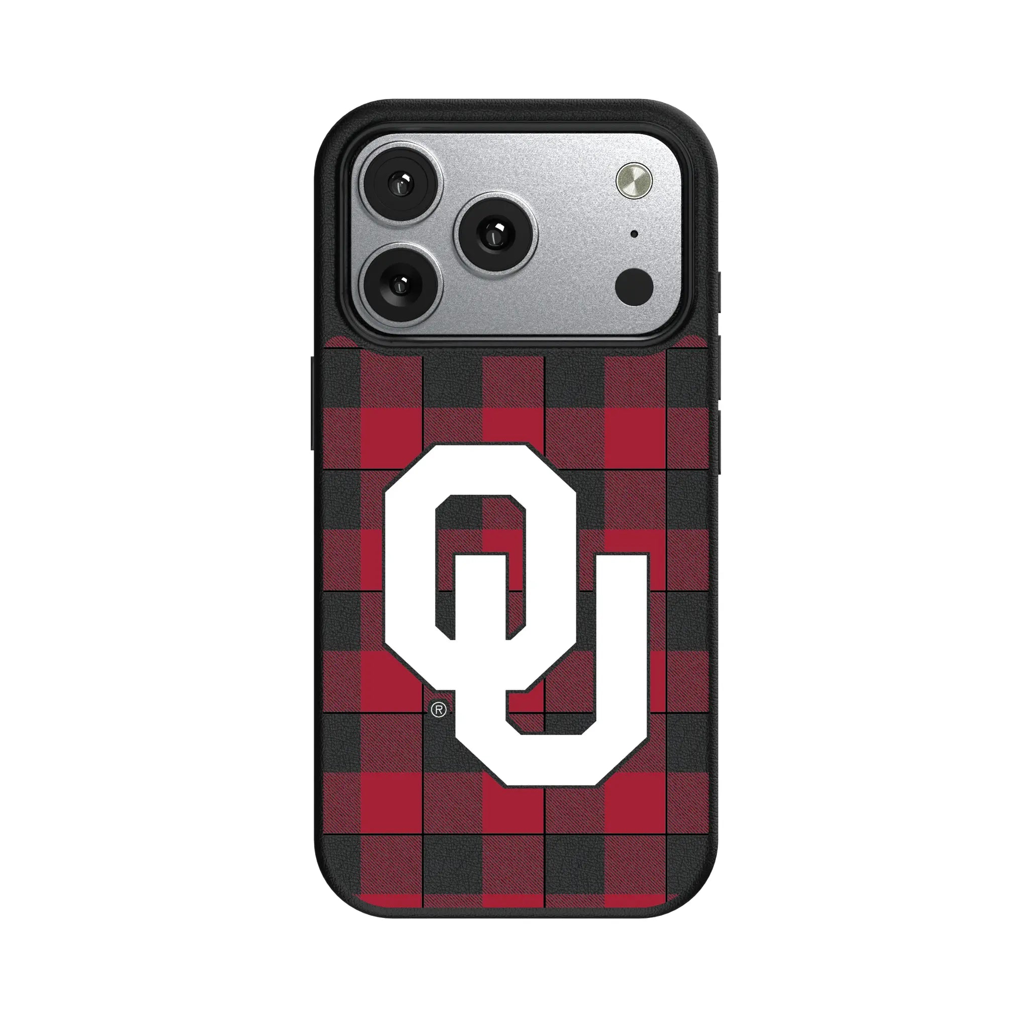 University of Oklahoma Sooners Plaid iPhone MagSafe Compatible Phone Case for Apple iPhone#Device_iPhone 17 Pro
