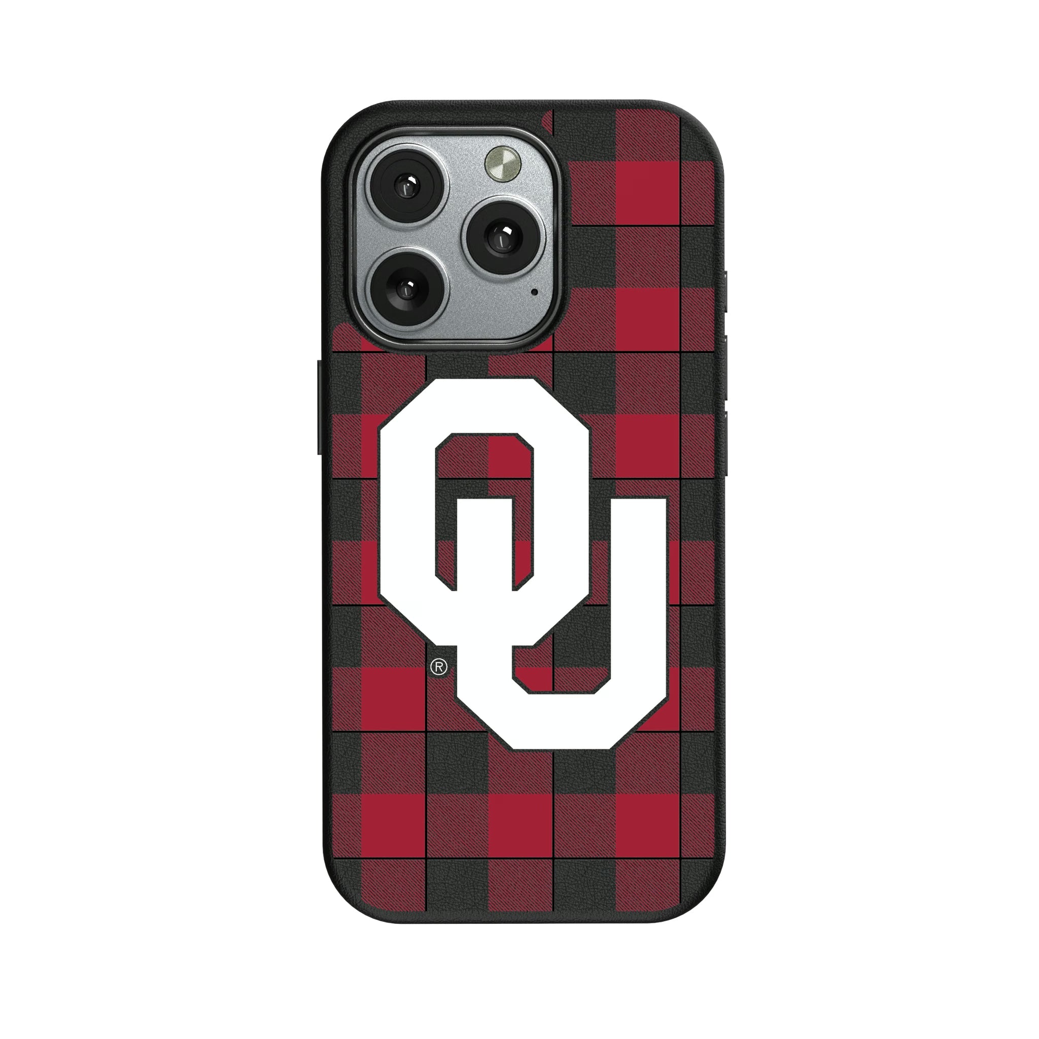 University of Oklahoma Sooners Plaid iPhone MagSafe Compatible Phone Case for Apple iPhone
