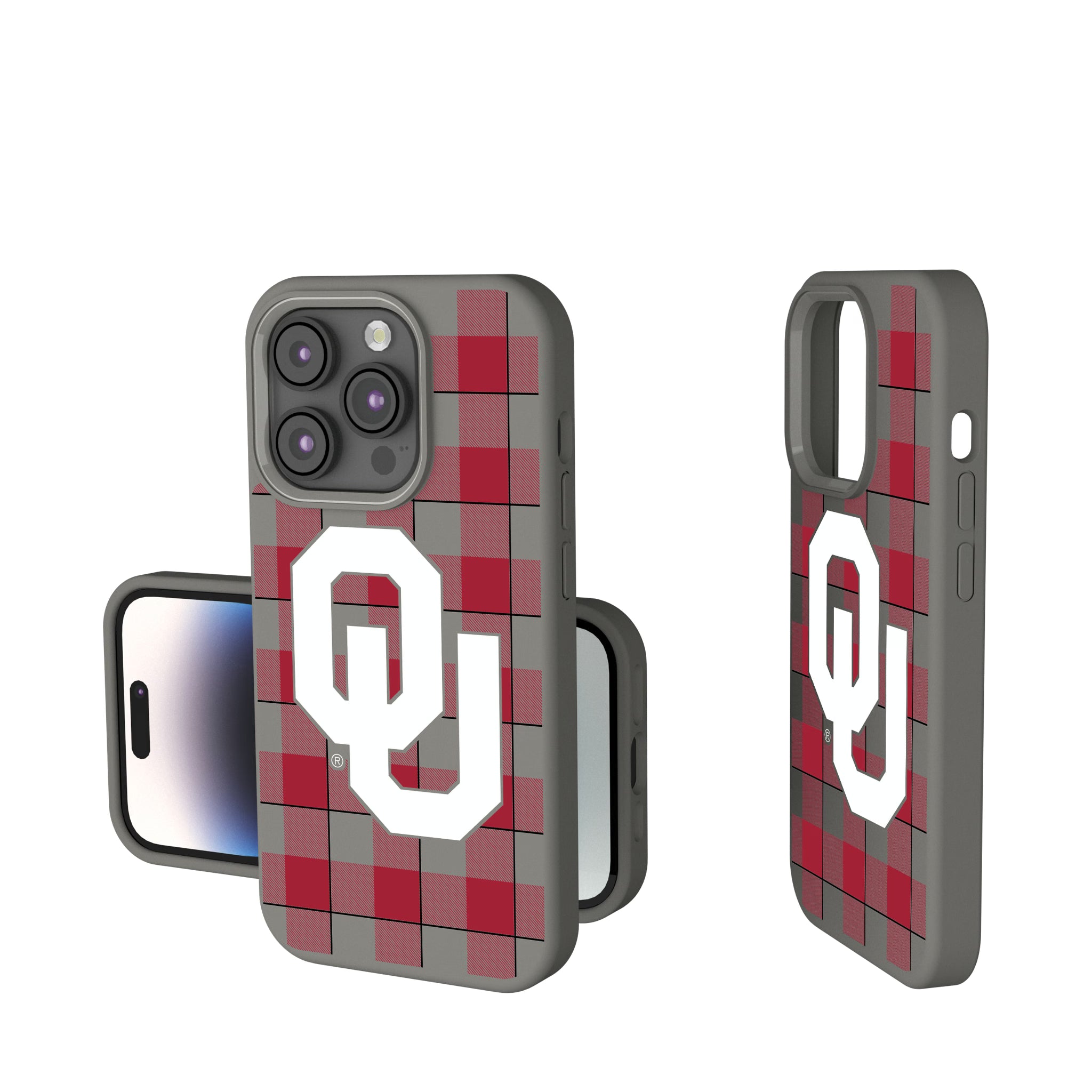 University of Oklahoma Sooners Plaid iPhone Soft Touch Phone Case for Apple iPhone