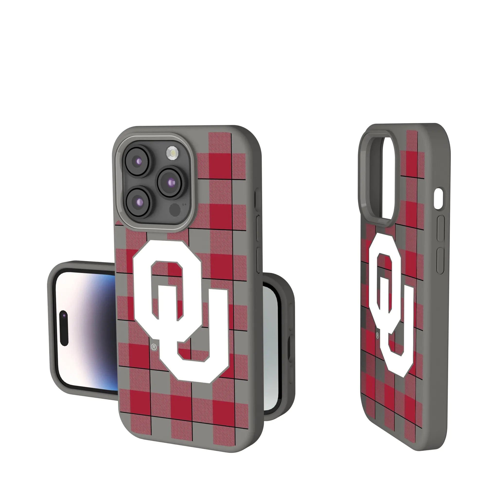 University of Oklahoma Sooners Plaid iPhone Soft Touch Phone Case for Apple iPhone