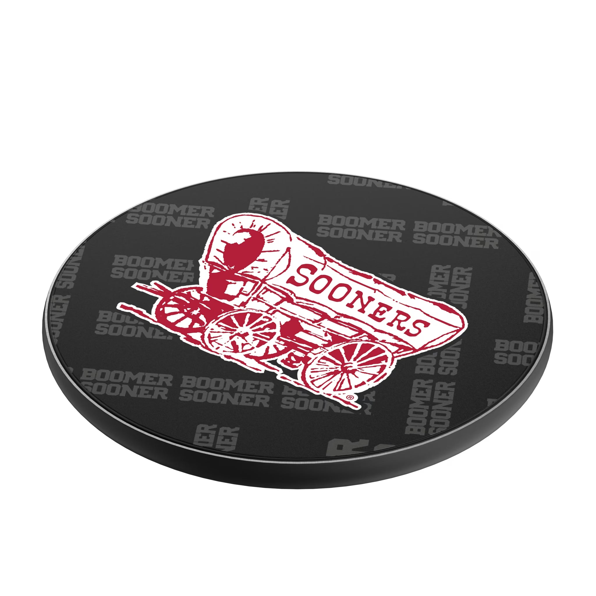 University of Oklahoma Sooners Quadtile 15-Watt Wireless Charger - Isometric View