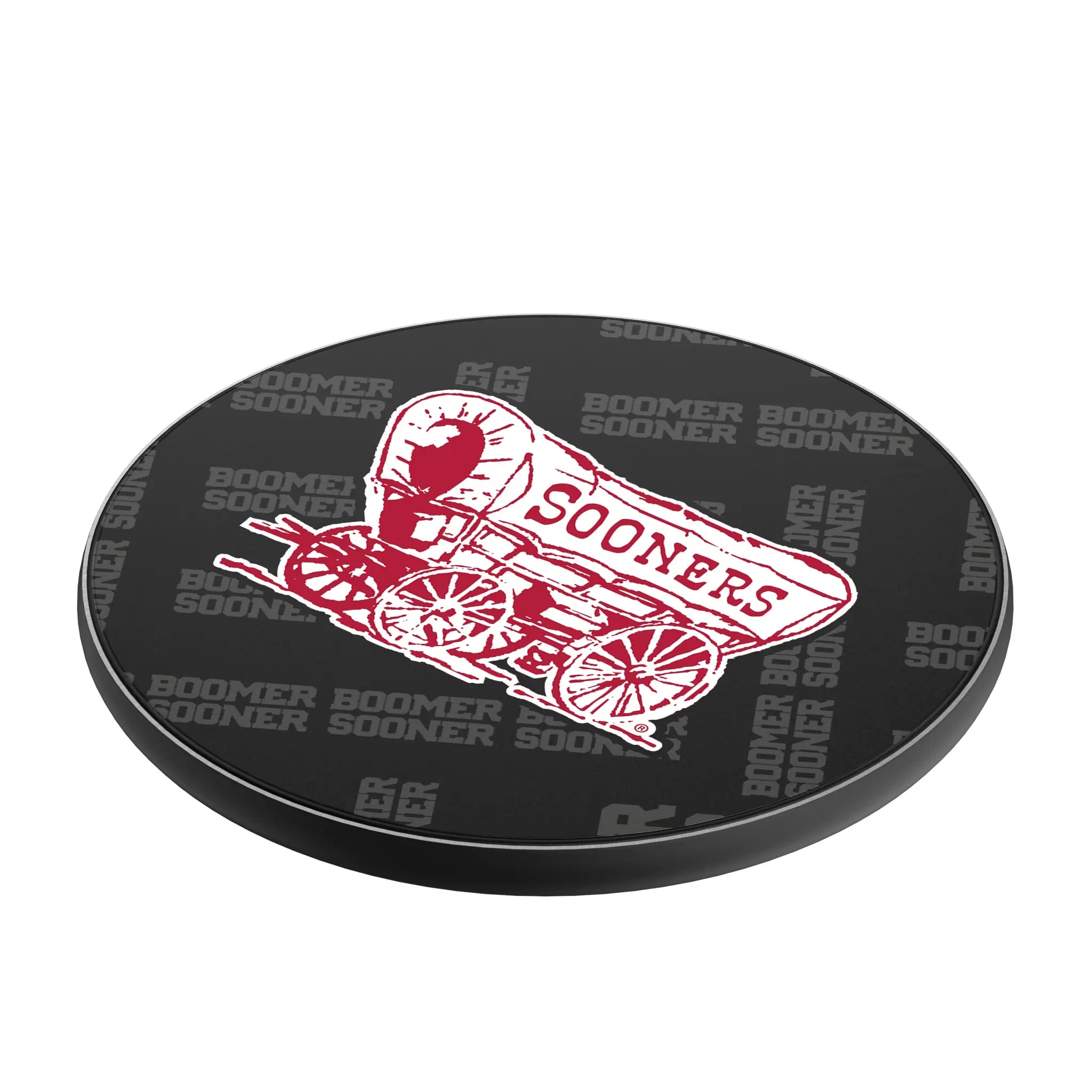 University of Oklahoma Sooners Quadtile 15-Watt Wireless Charger - Isometric View