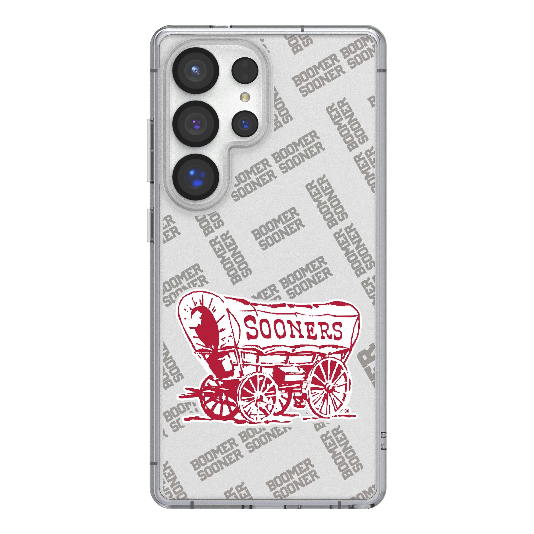 University of Oklahoma Sooners Quadtile Galaxy Clear Phone Case for Samsung Galaxy