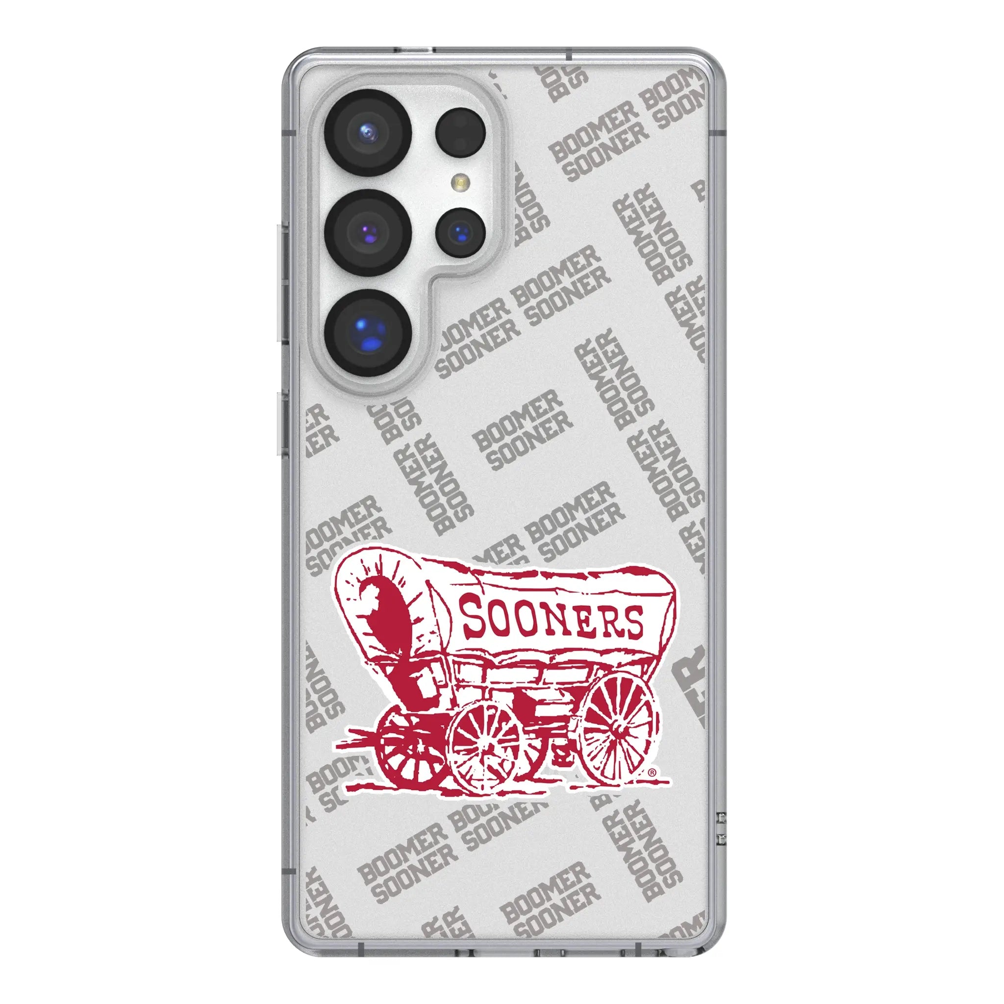 University of Oklahoma Sooners Quadtile Galaxy Clear Phone Case for Samsung Galaxy#Device_Galaxy S25 Ultra