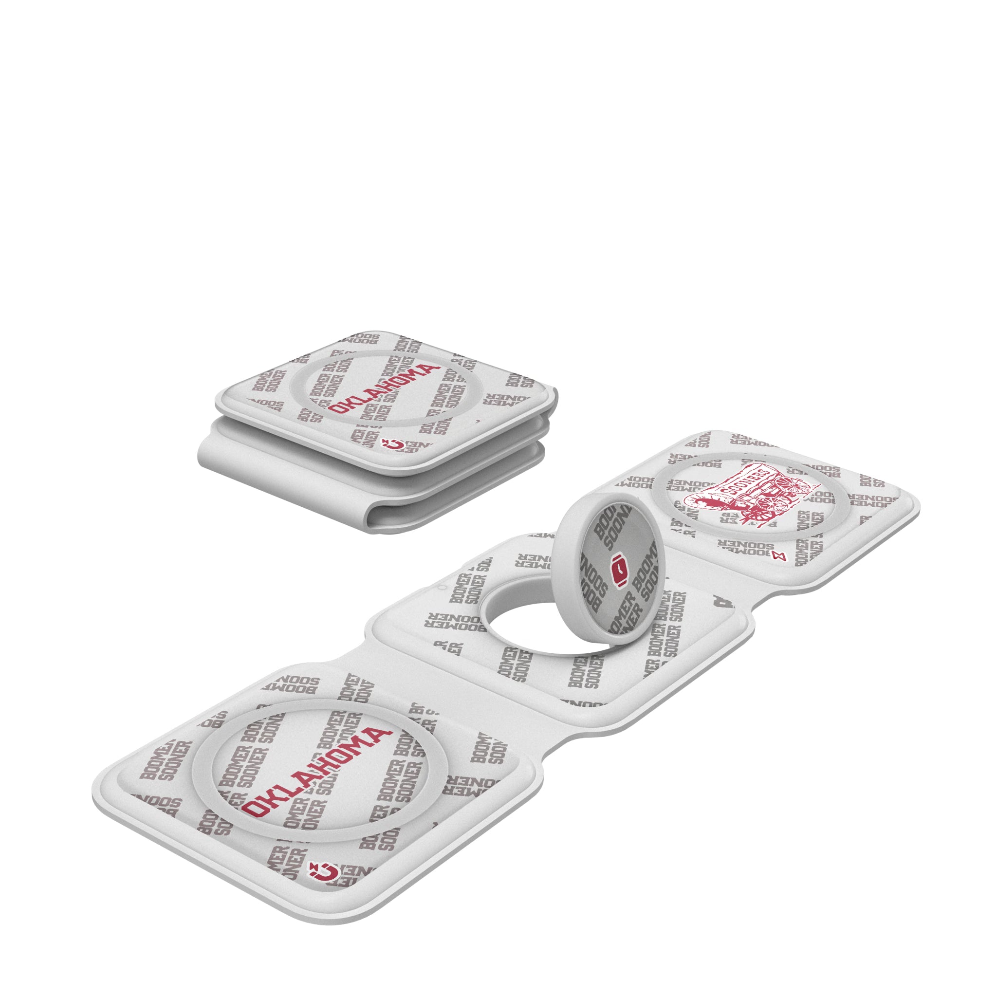 University of Oklahoma Sooners Quadtile Foldable 3 in 1 Charger