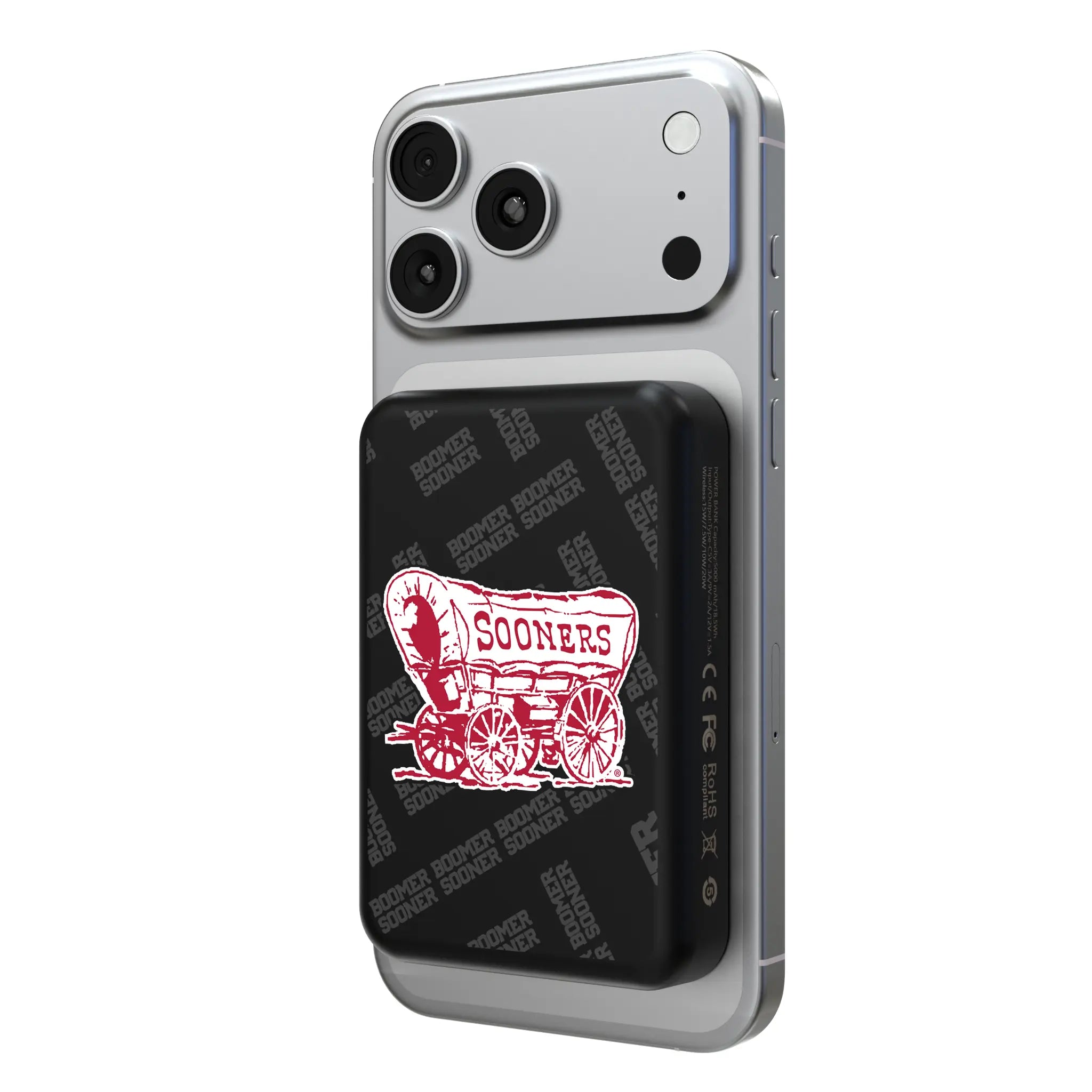 University of Oklahoma Sooners Quadtile Wireless Mag Power Bank