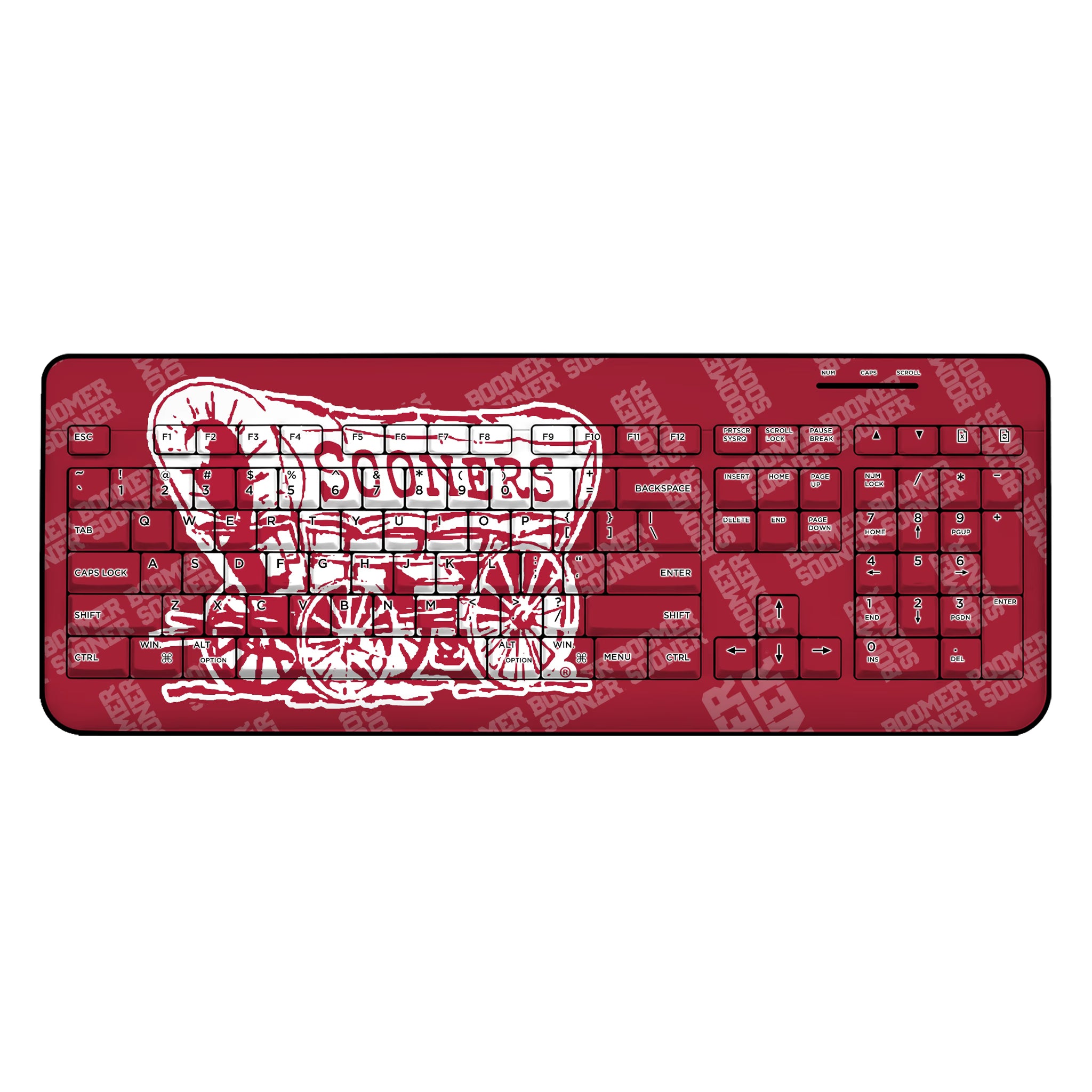 University of Oklahoma Sooners Quadtile Wireless USB Keyboard
