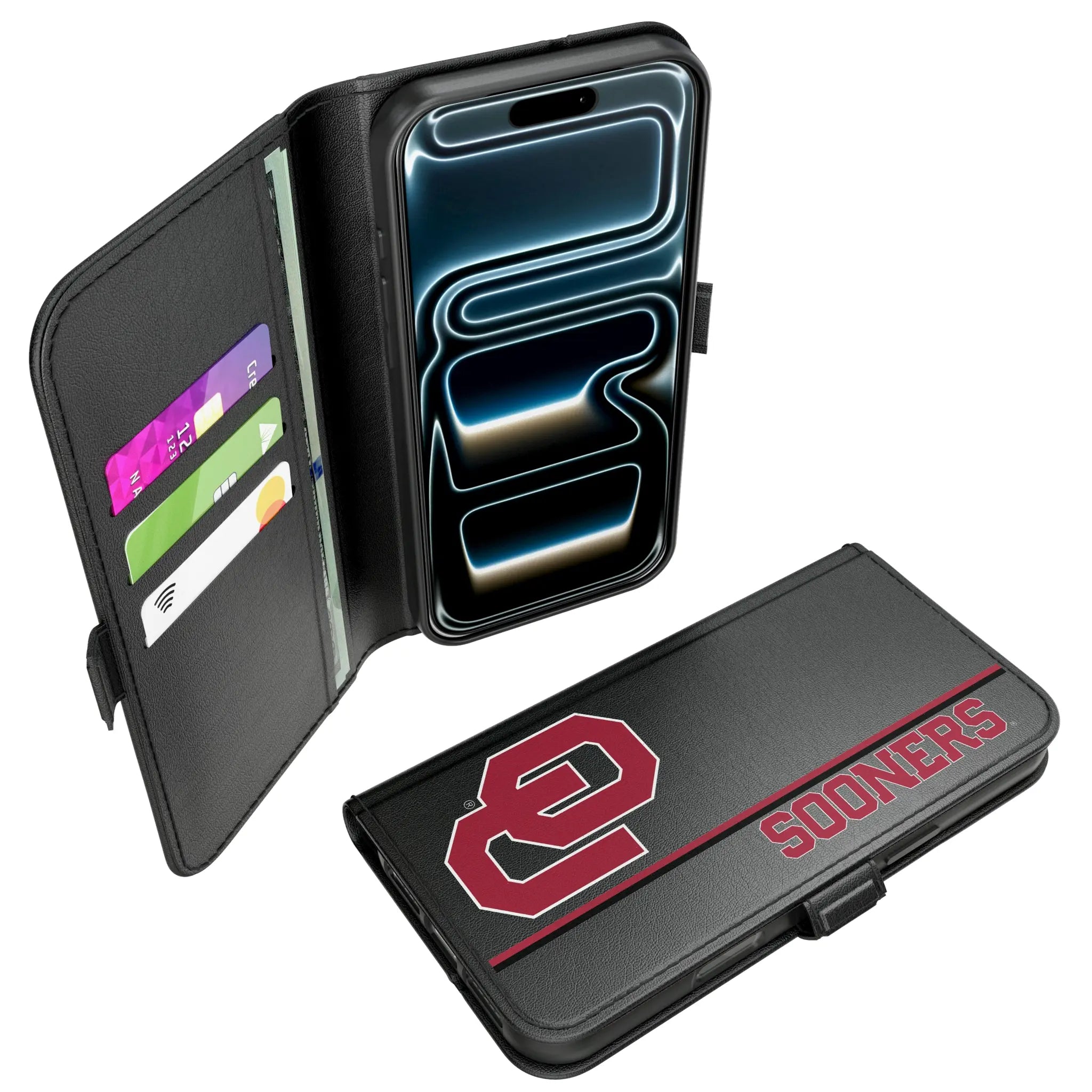 University of Oklahoma Sooners Sidebar iPhone Folio Phone Case for Apple iPhone#Device_iPhone 17 Pro Max