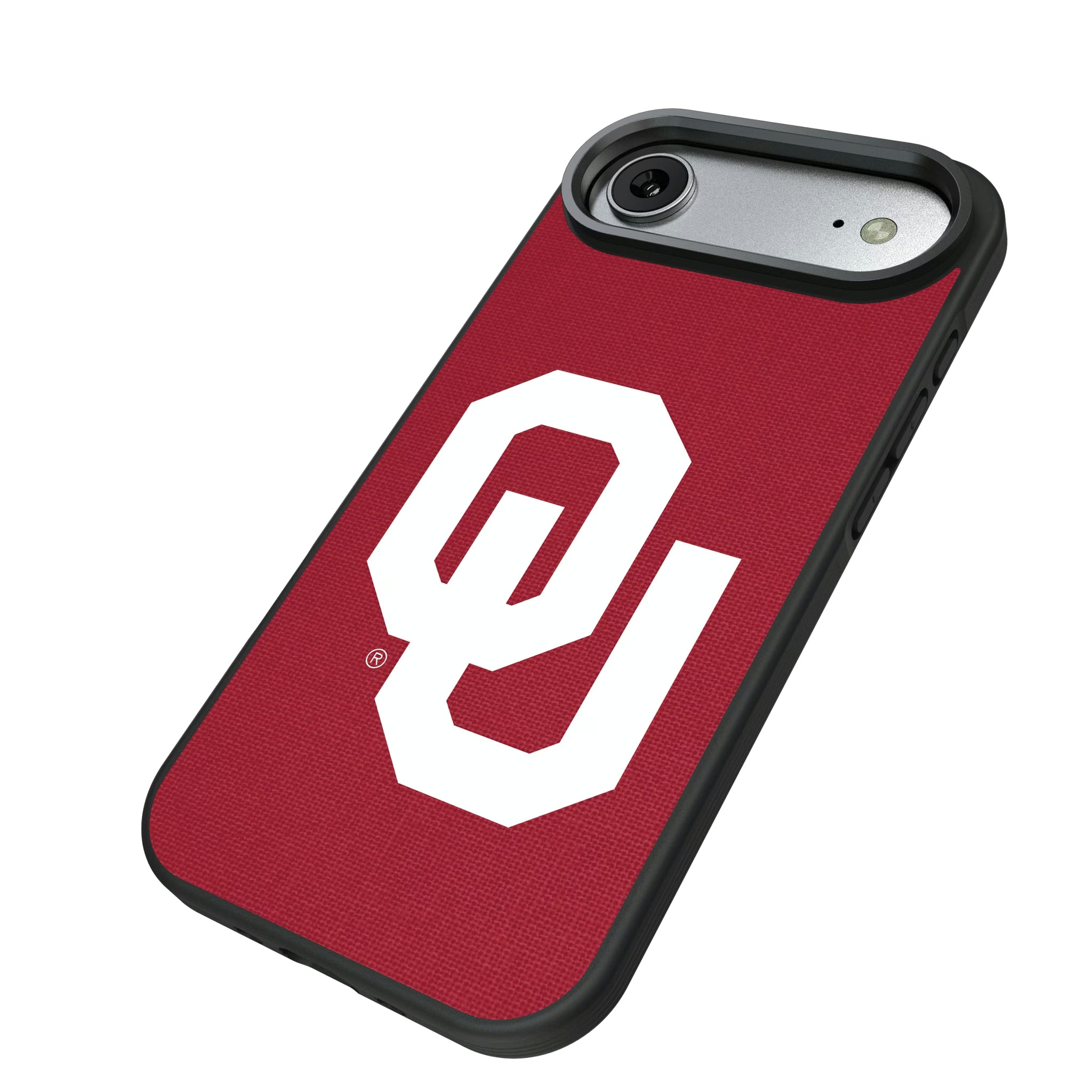 University of Oklahoma Sooners Solid iPhone Bump Phone Case for Apple iPhone - Isometric View#Device_iPhone Air