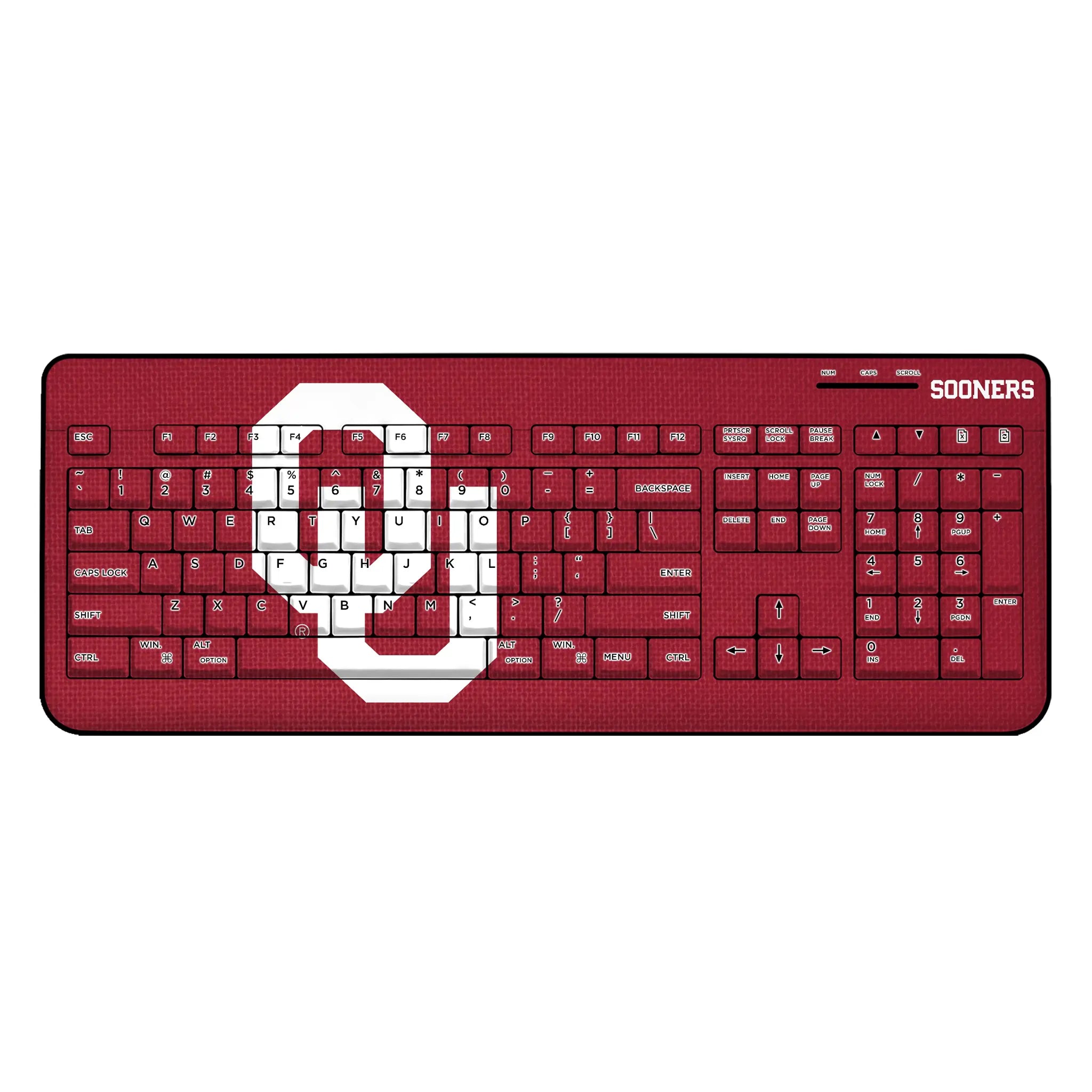 University of Oklahoma Sooners Solid Wireless USB Keyboard