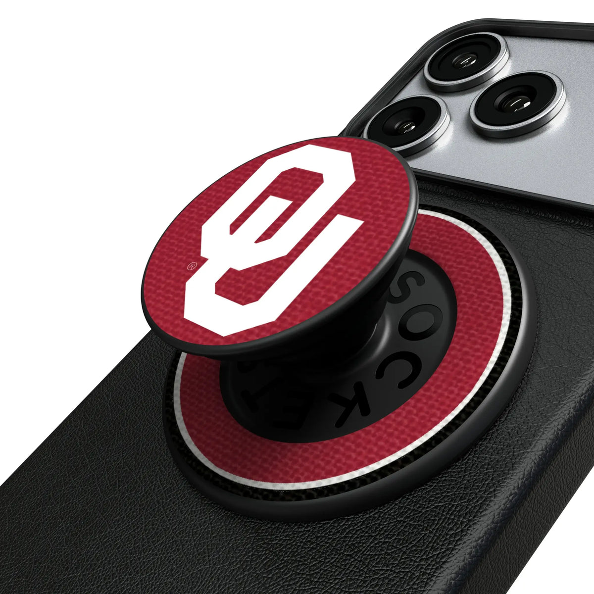 University of Oklahoma Sooners Stripe Popsockets Round Magnetic