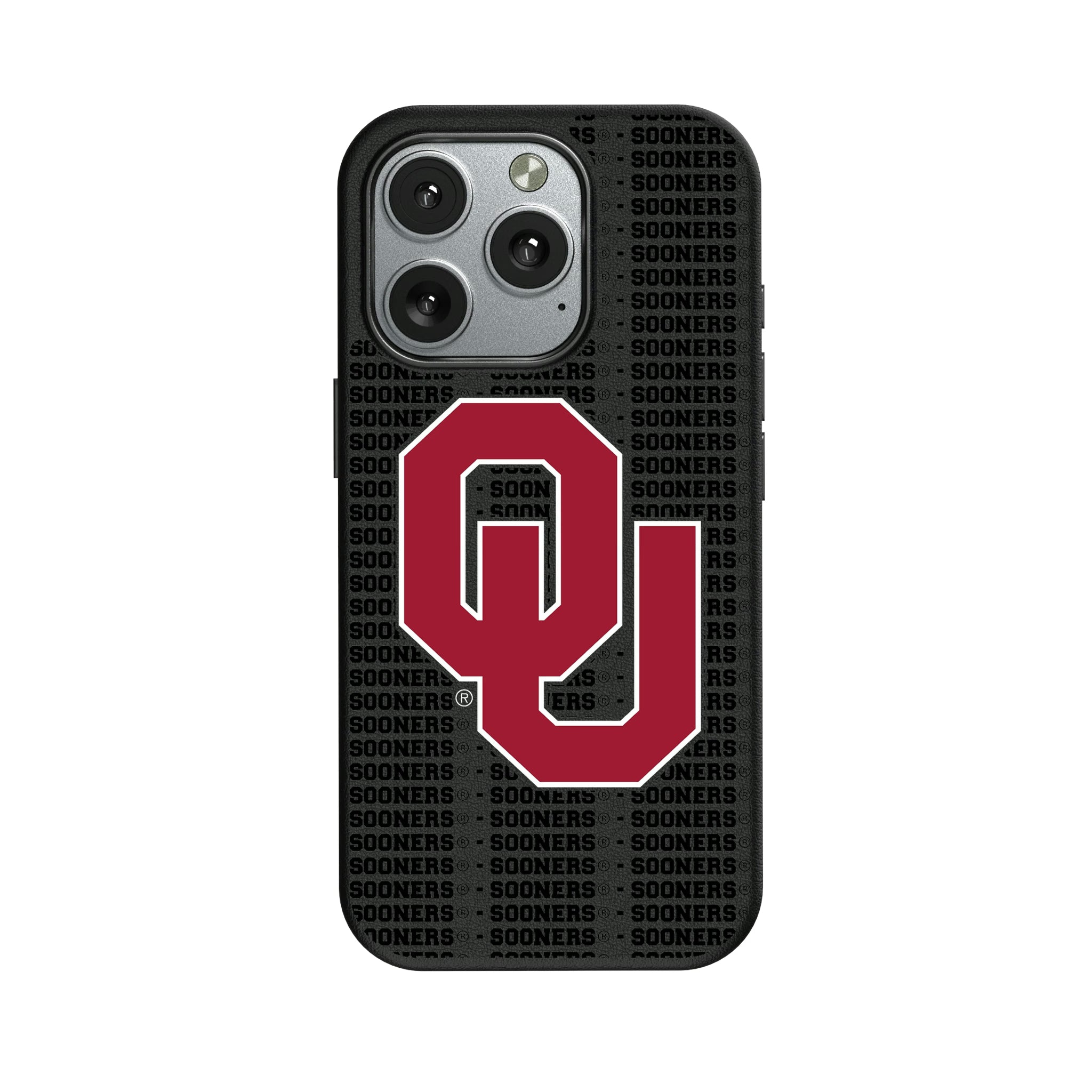 University of Oklahoma Sooners Text Backdrop iPhone MagSafe Compatible Phone Case for Apple iPhone