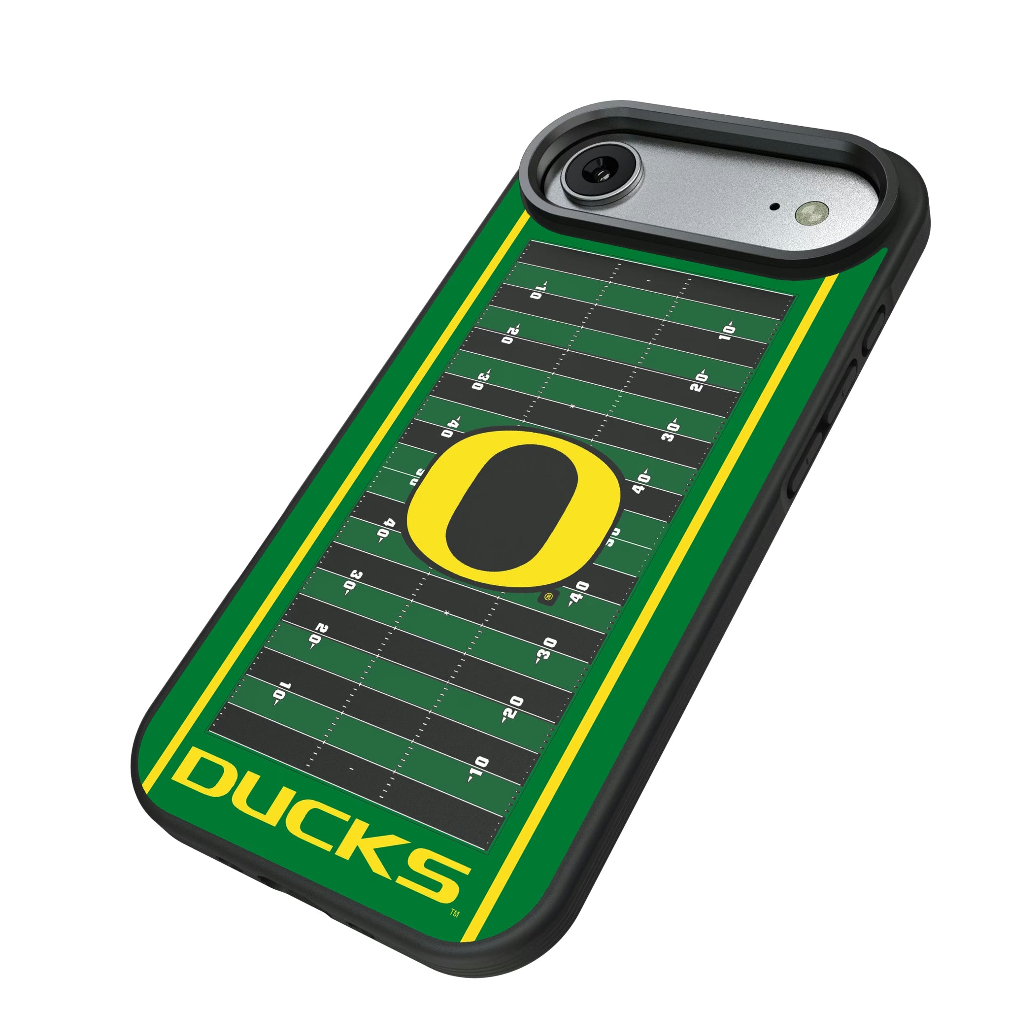 University of Oregon Ducks Field iPhone Bump Phone Case for Apple iPhone - Isometric View#Device_iPhone Air