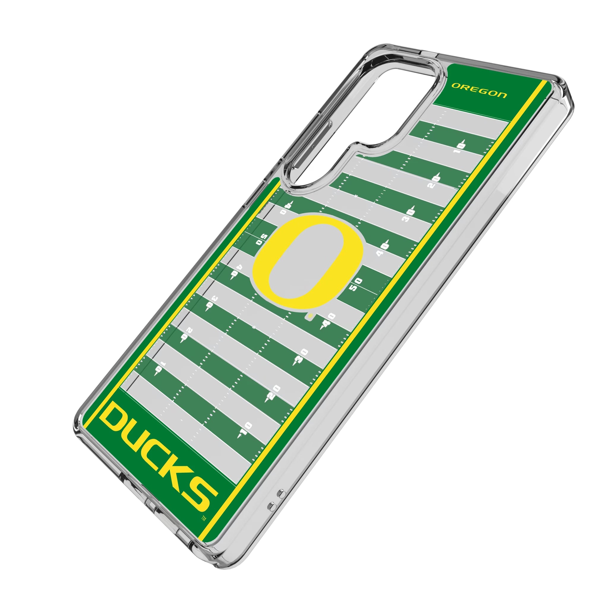 University of Oregon Ducks Field Galaxy Clear Phone Case for Samsung Galaxy - Isometric View
