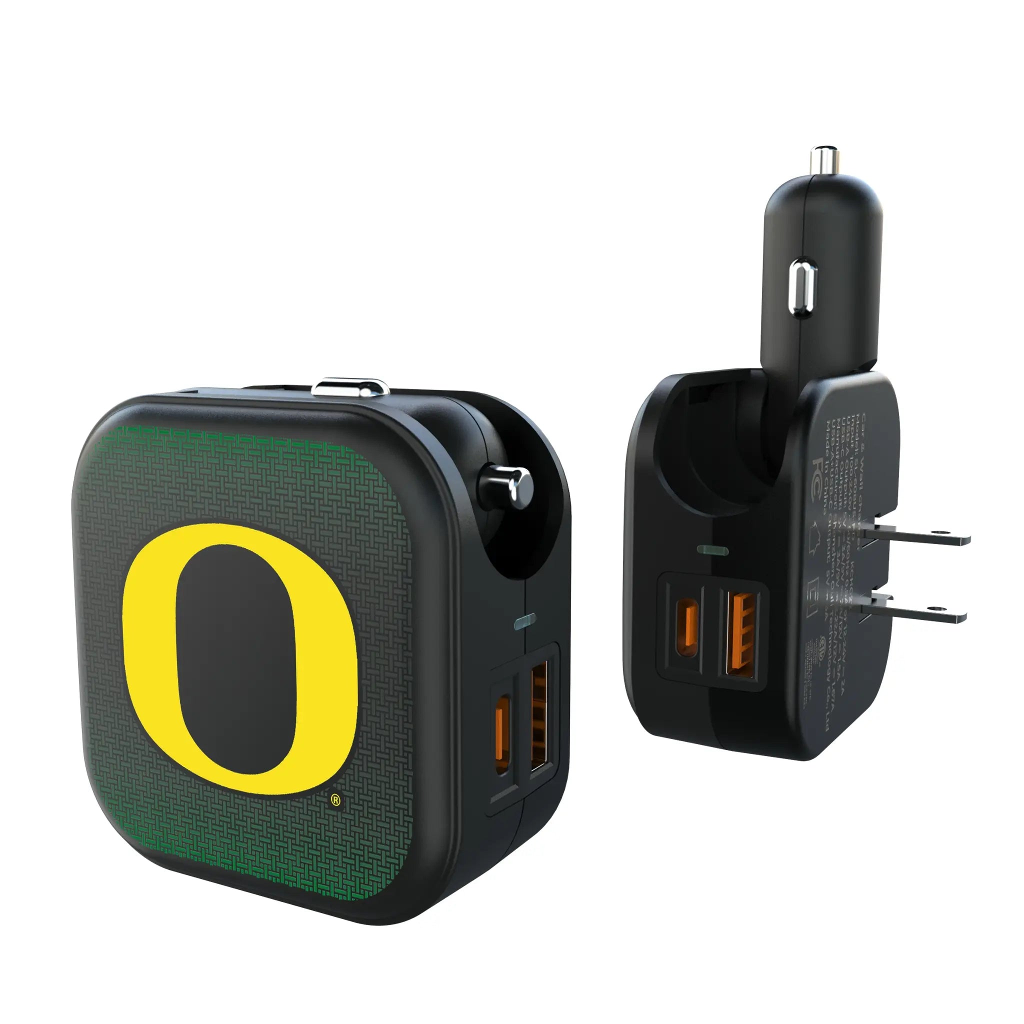 University of Oregon Ducks Linen 2 in 1 USB A/C Charger