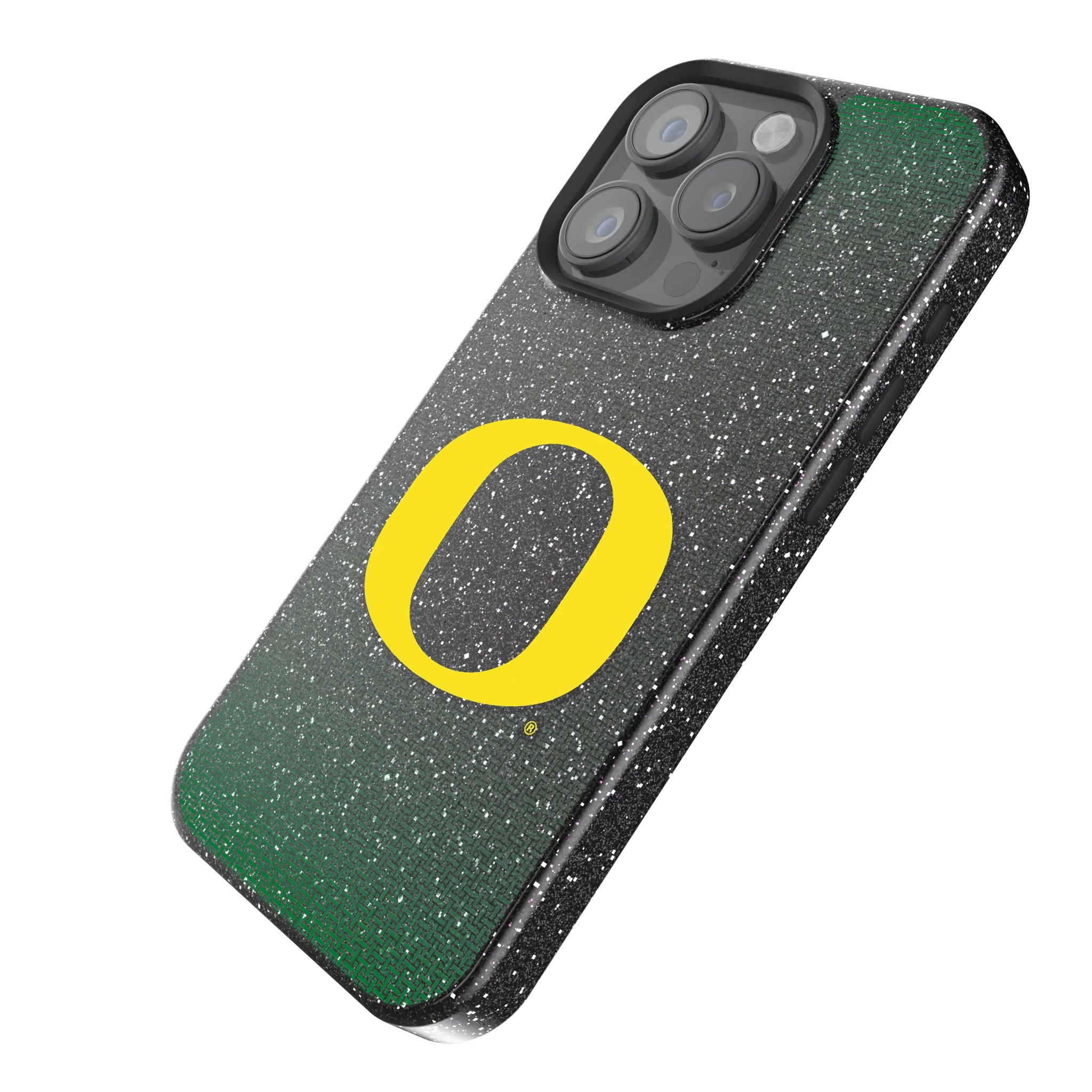 University of Oregon Ducks Linen iPhone Bling Phone Case for Apple iPhone - Isometric View