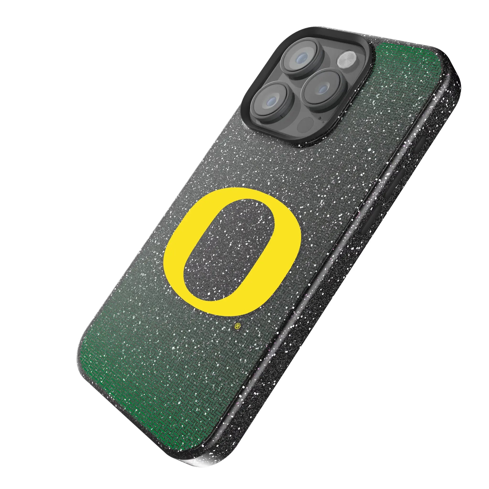 University of Oregon Ducks Linen iPhone Bling Phone Case for Apple iPhone - Isometric View