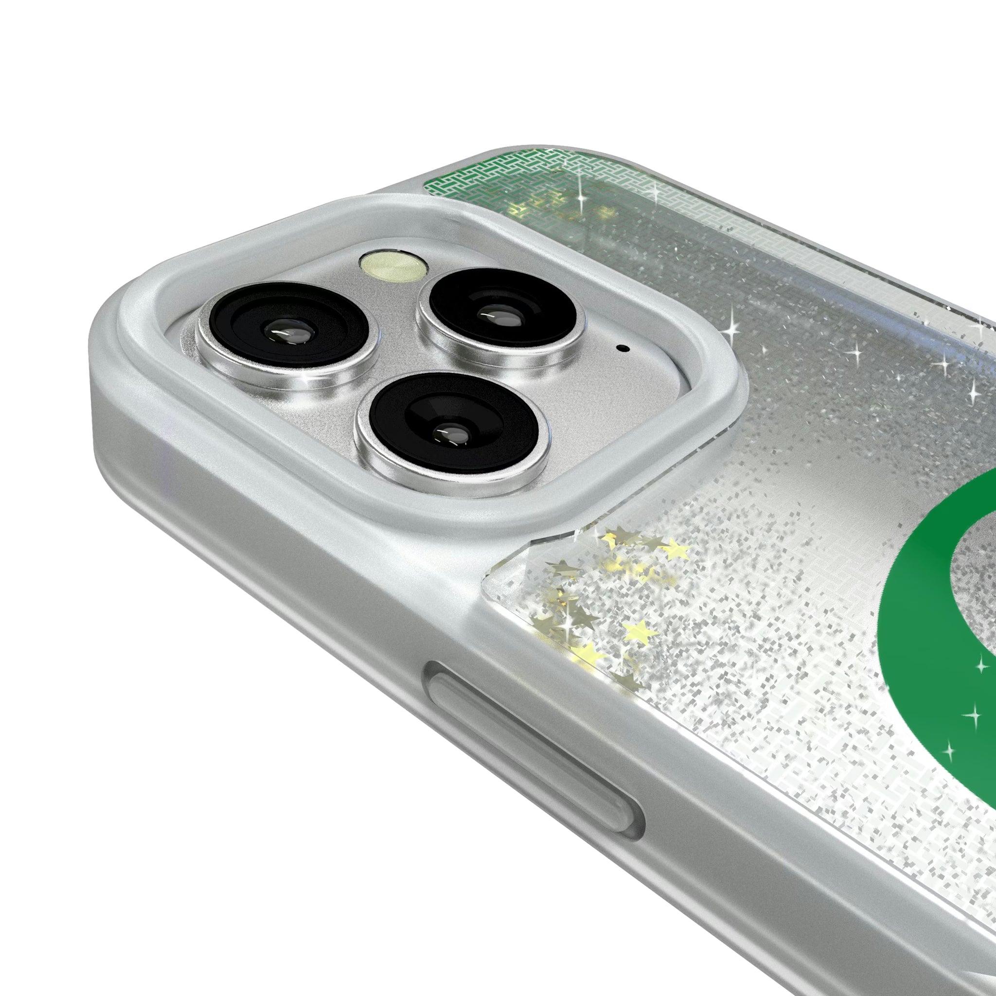 University of Oregon Ducks Linen iPhone Glitter Phone Case for Apple iPhone - Detail#Device_iPhone 16 Pro