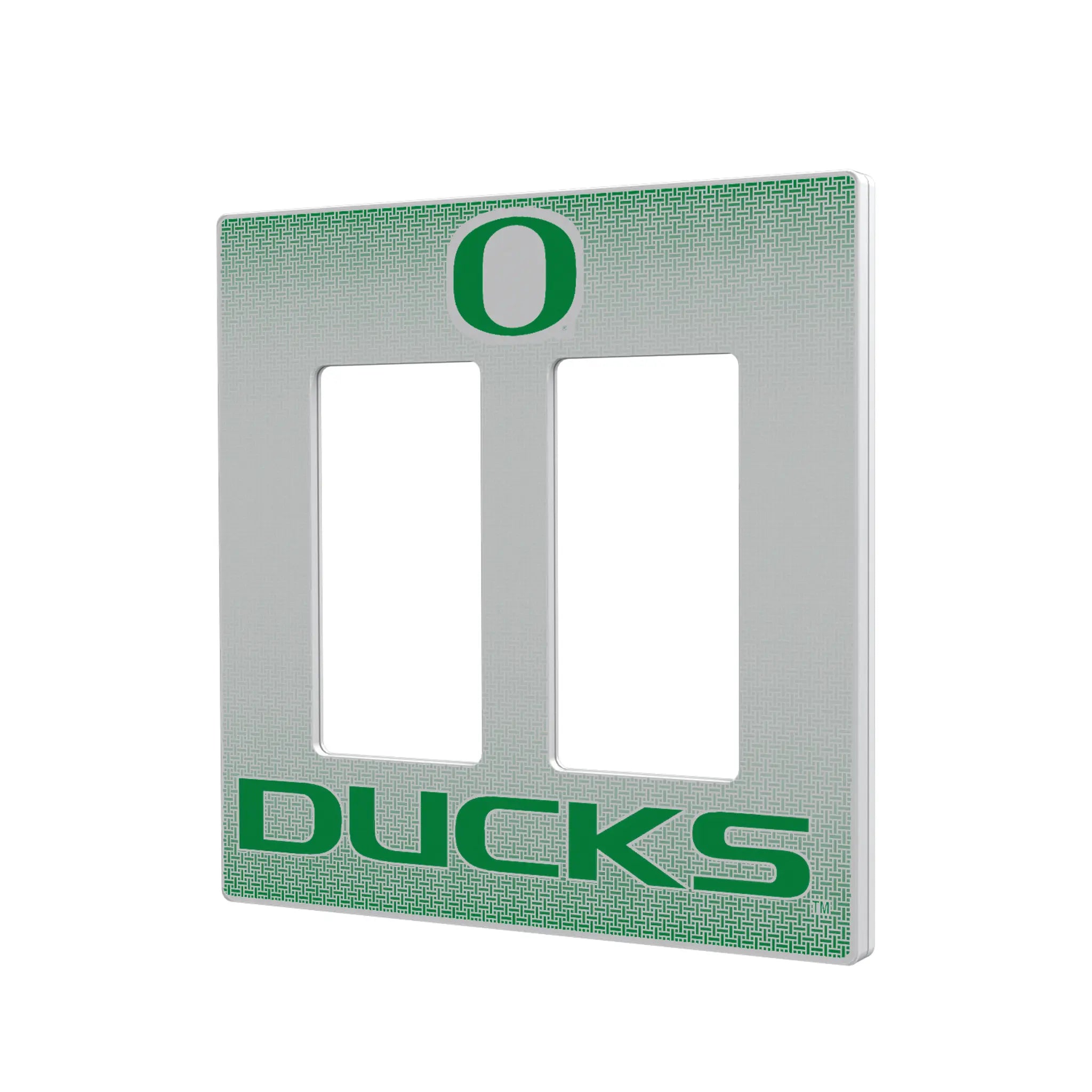 University of Oregon Ducks Linen Hidden-Screw Light Switch Plate#Style_Double Rocker