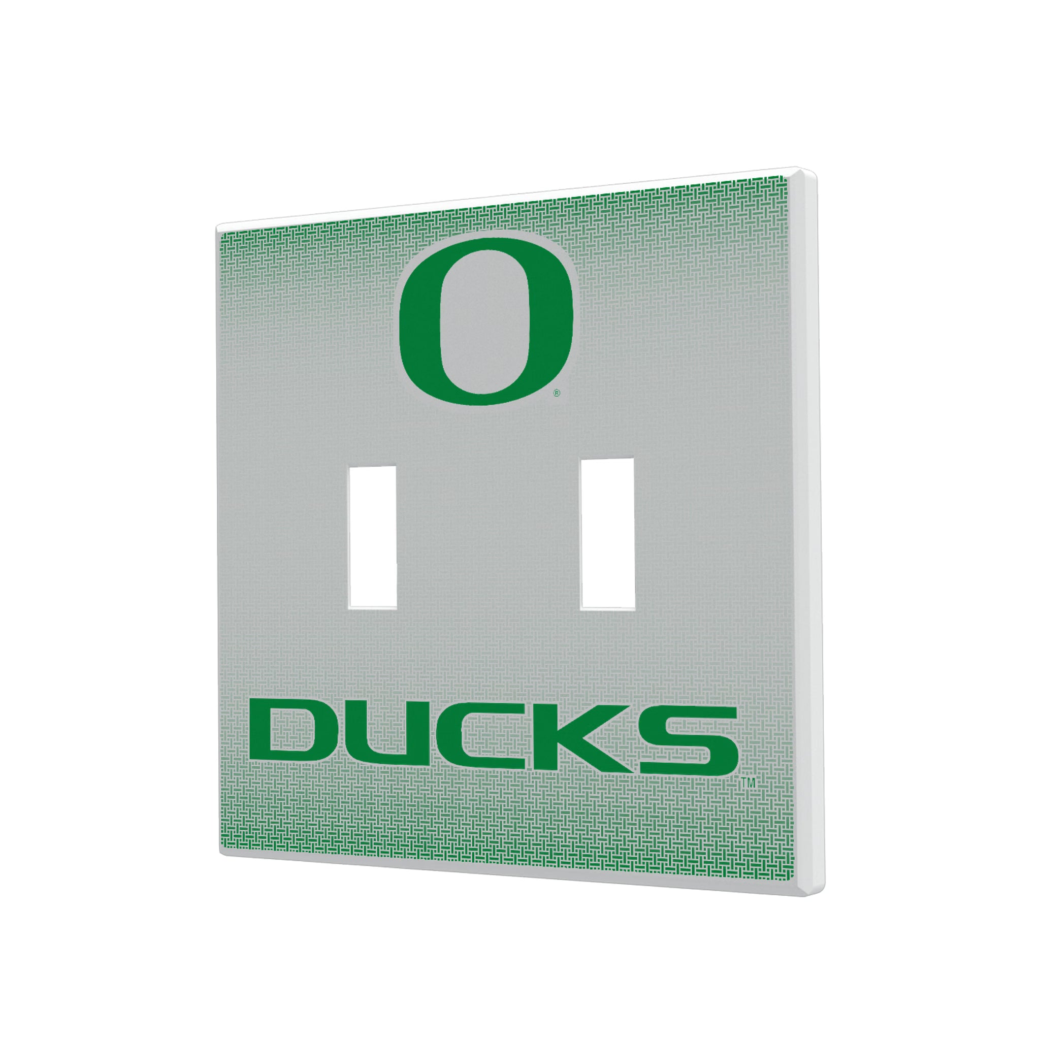 University of Oregon Ducks Linen Hidden-Screw Light Switch Plate#Style_Double Toggle