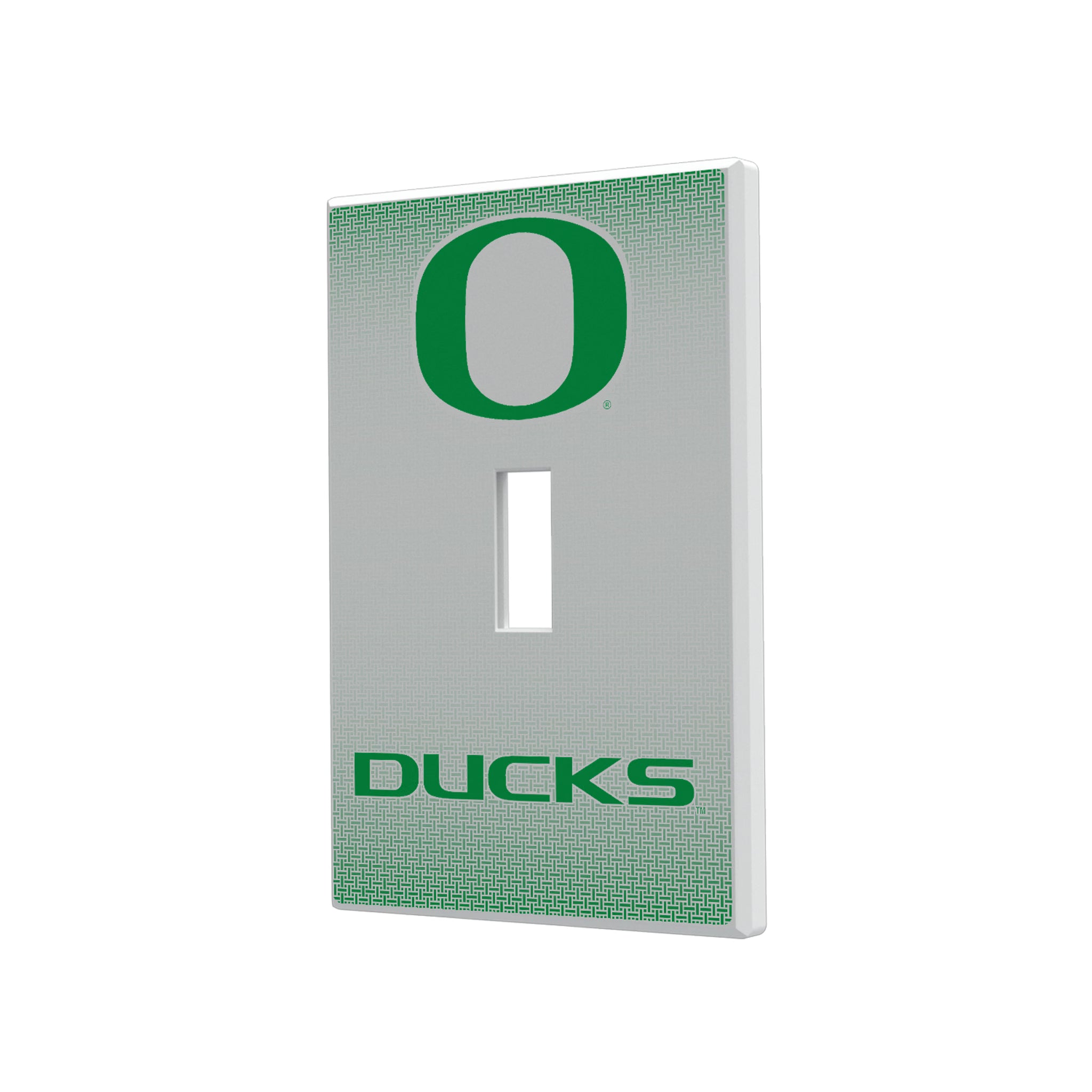 University of Oregon Ducks Linen Hidden-Screw Light Switch Plate#Style_Single Toggle