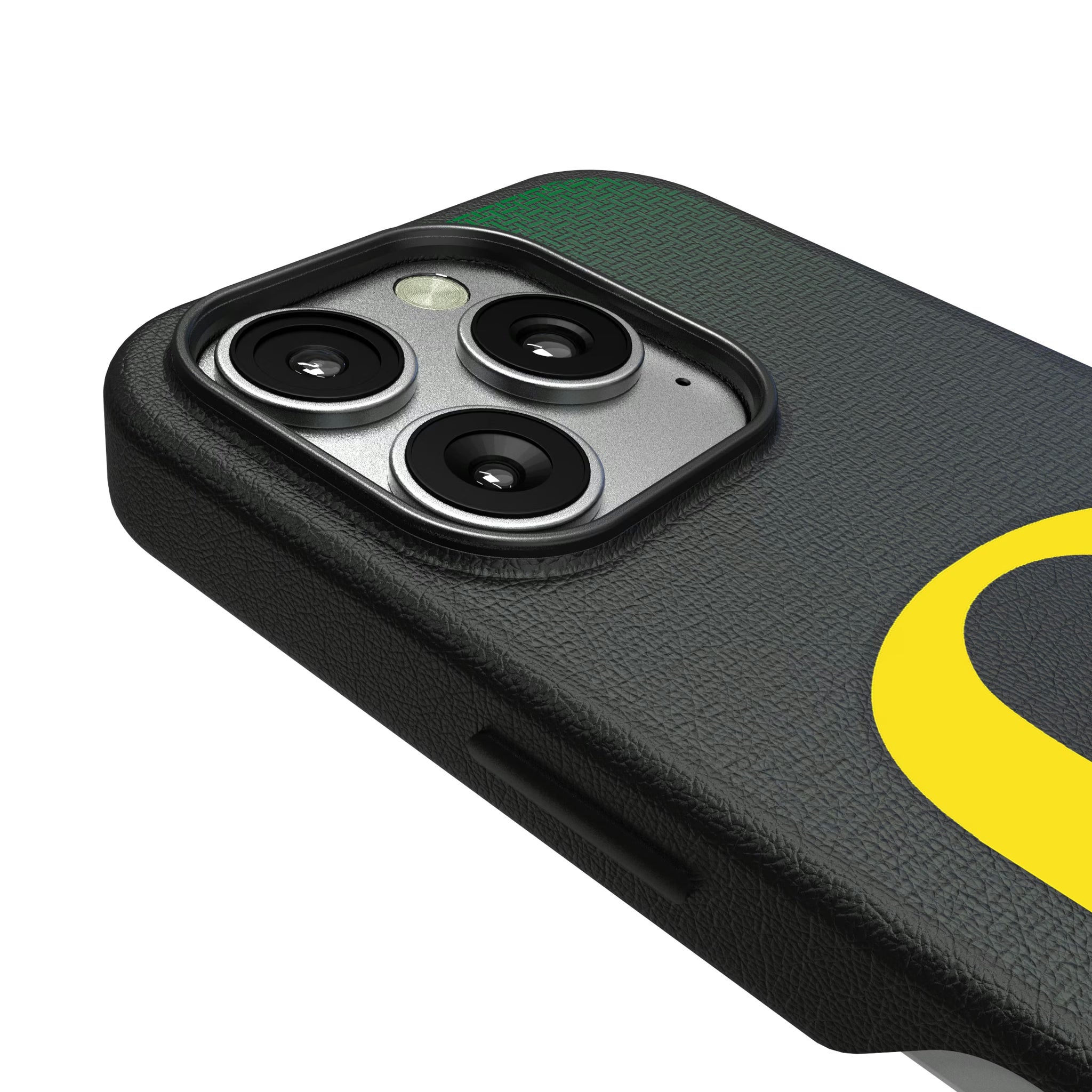 University of Oregon Ducks Linen iPhone MagSafe Compatible Phone Case for Apple iPhone - Detail