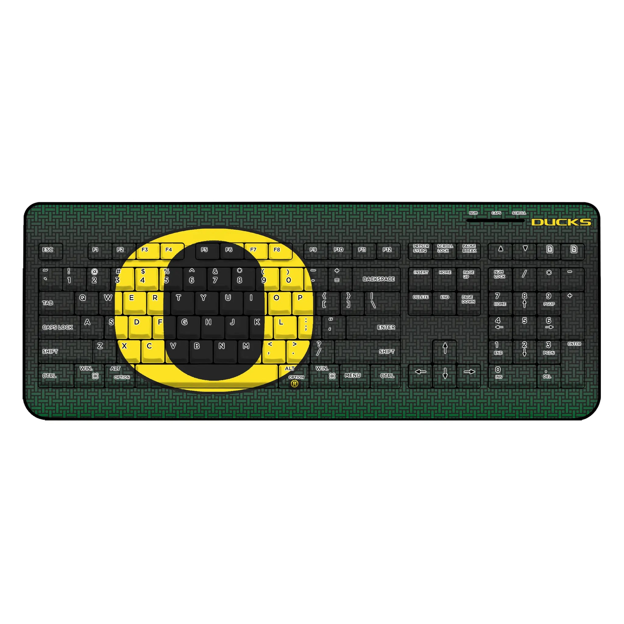University of Oregon Ducks Linen Wireless USB Keyboard