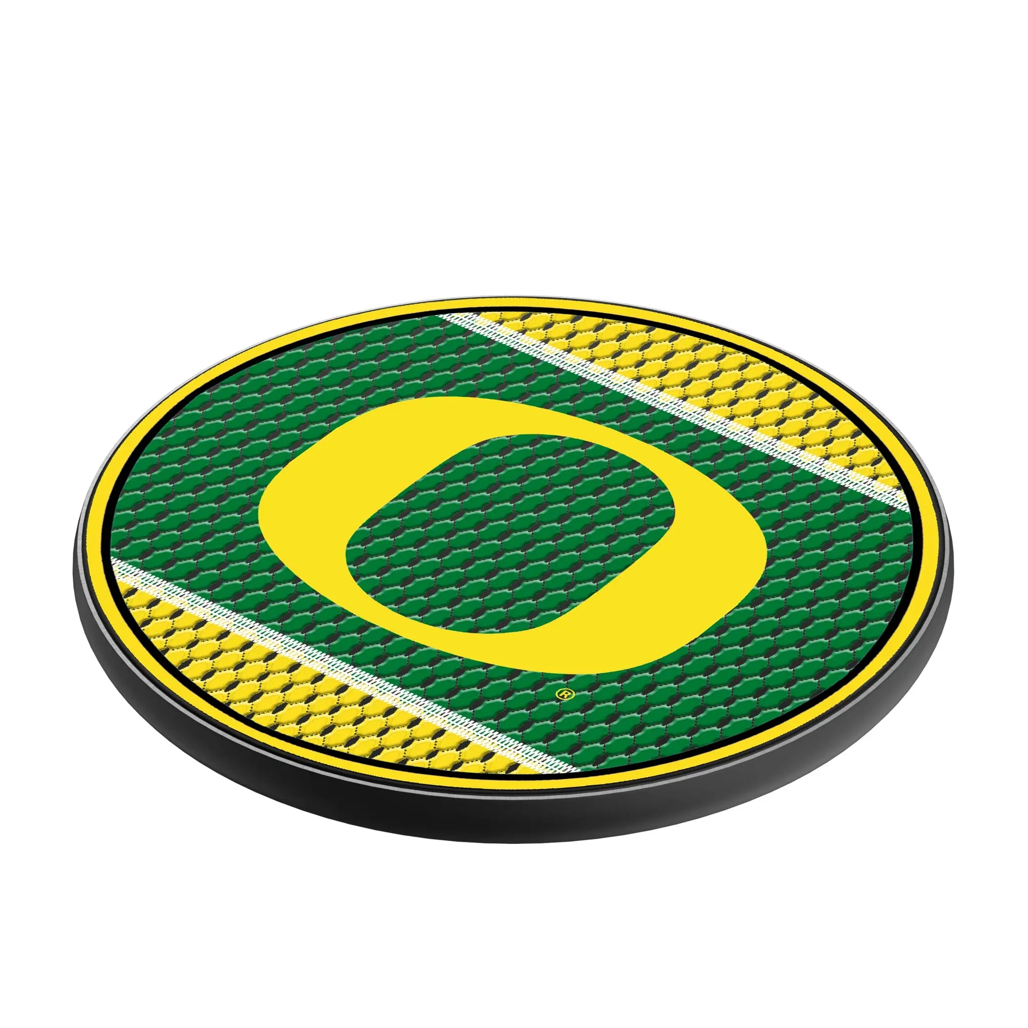 University of Oregon Ducks Mesh 15-Watt Wireless Charger - Isometric View