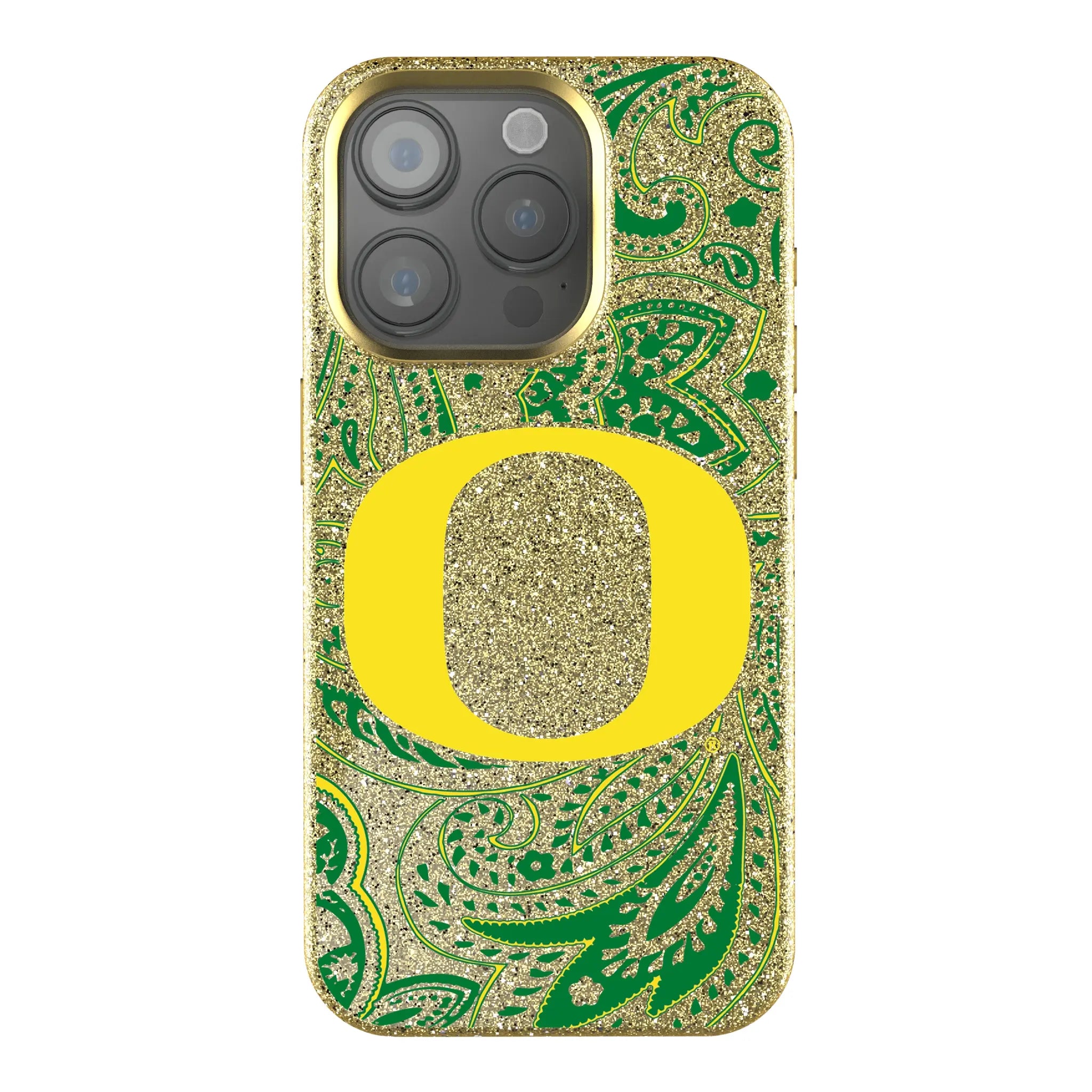 University of Oregon Ducks Paisley iPhone Bling Phone Case for Apple iPhone