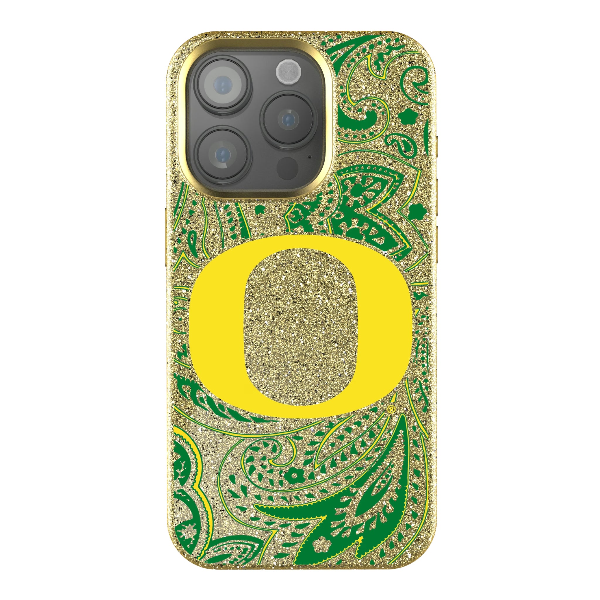 University of Oregon Ducks Paisley iPhone Bling Phone Case for Apple iPhone