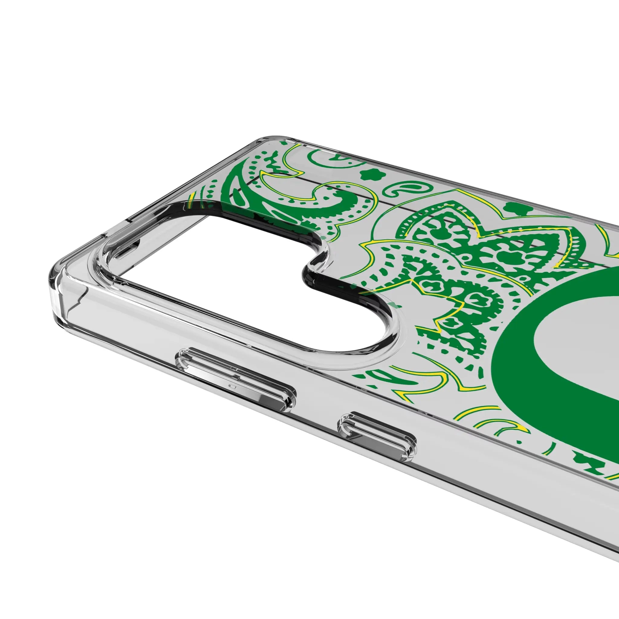 University of Oregon Ducks Paisley Galaxy Clear Phone Case for Samsung Galaxy - Detail#Device_Galaxy S25 Ultra