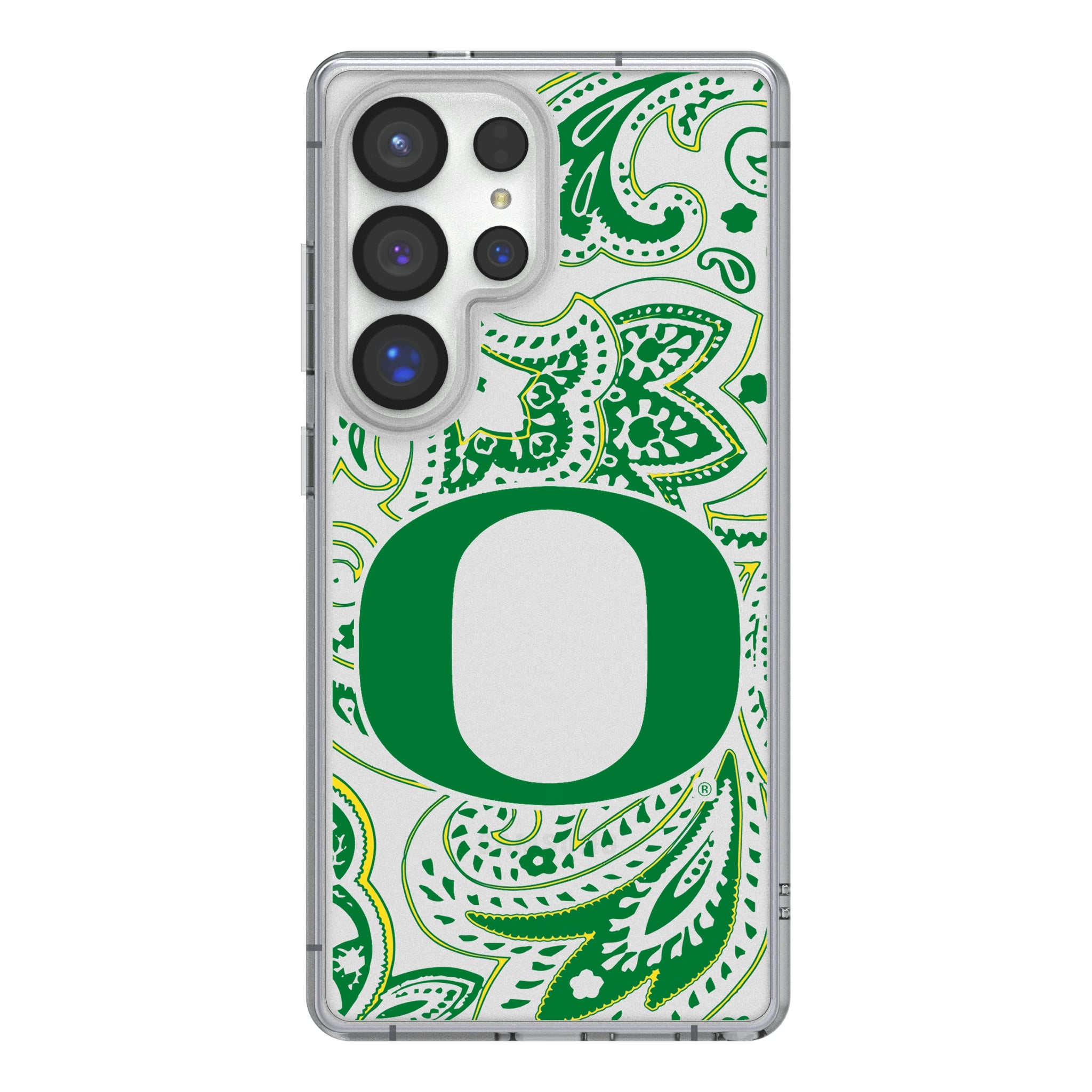 University of Oregon Ducks Paisley Galaxy Clear Phone Case for Samsung Galaxy