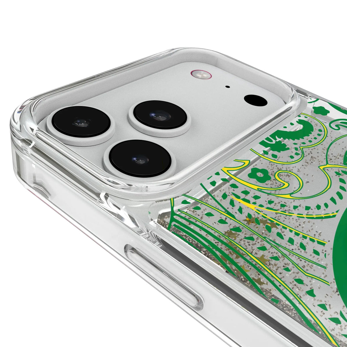 University of Oregon Ducks Paisley iPhone Glitter Phone Case for Apple iPhone - Detail#Device_iPhone 18 Pro Max
