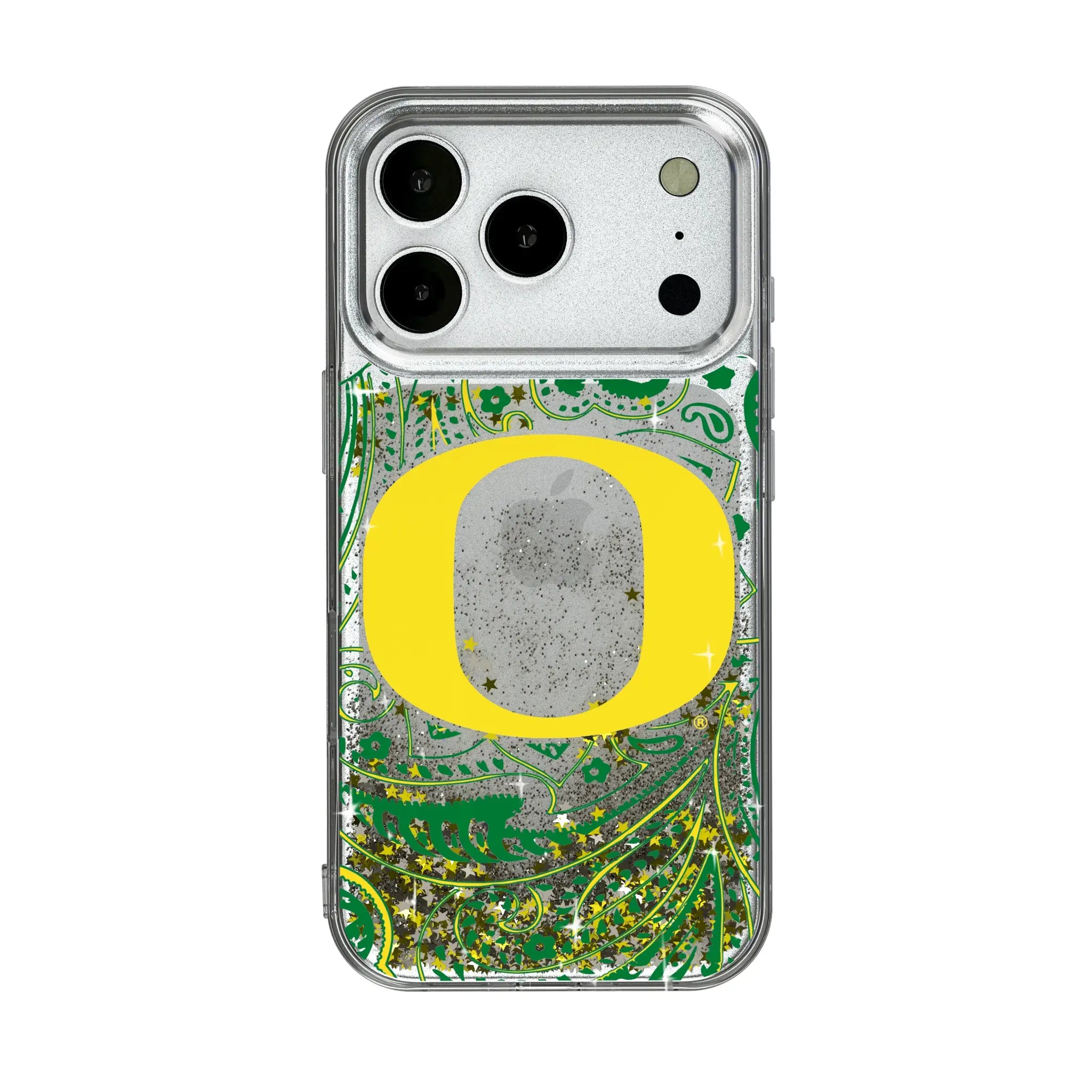 University of Oregon Ducks Paisley iPhone Glitter Phone Case for Apple iPhone