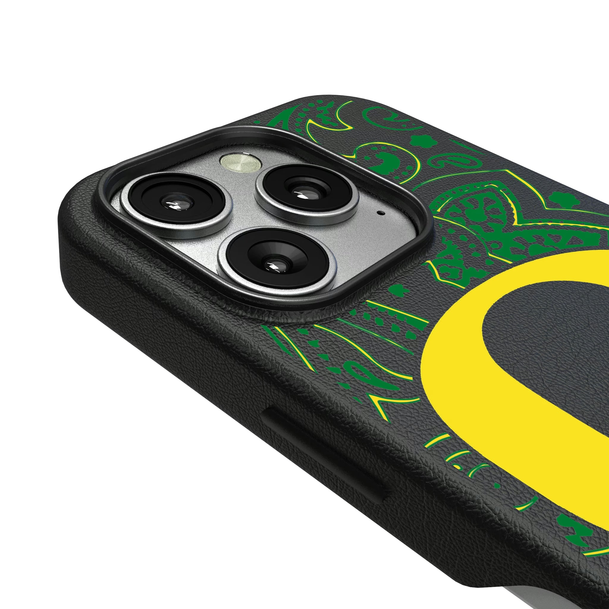 University of Oregon Ducks Paisley iPhone MagSafe Compatible Phone Case for Apple iPhone - Detail