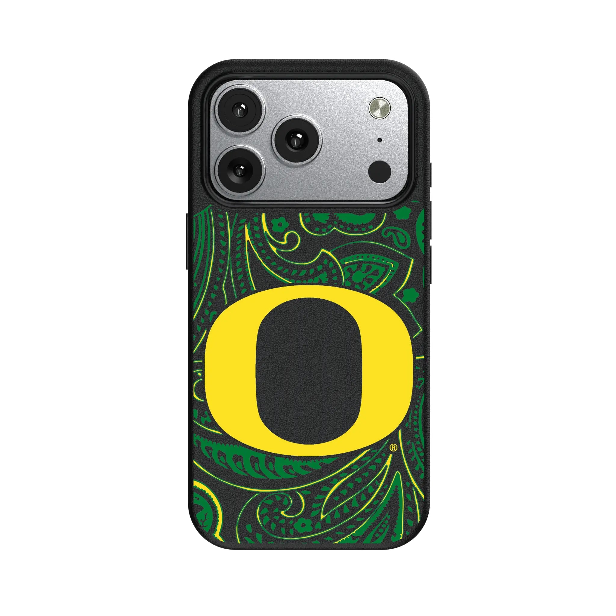 University of Oregon Ducks Paisley iPhone MagSafe Compatible Phone Case for Apple iPhone#Device_iPhone 17 Pro