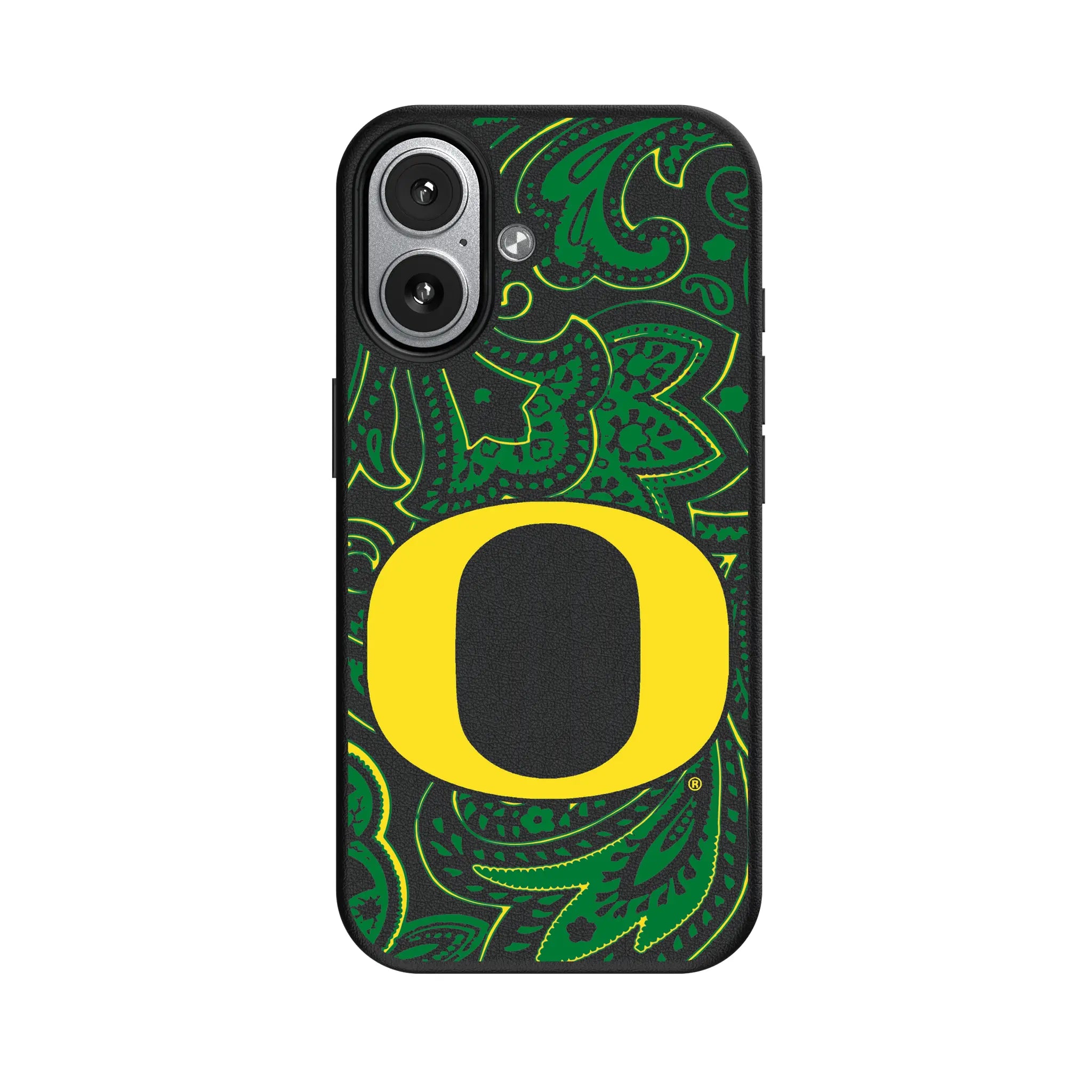 University of Oregon Ducks Paisley iPhone MagSafe Compatible Phone Case for Apple iPhone#Device_iPhone 17