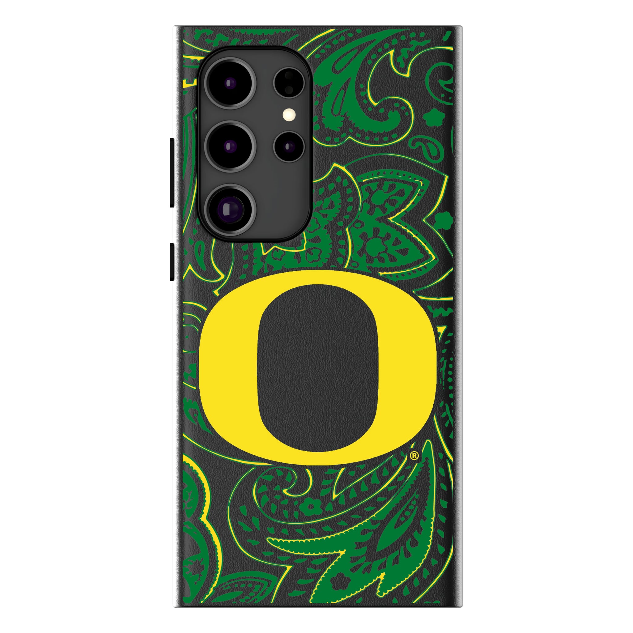 University of Oregon Ducks Paisley Galaxy MagSafe Compatible Phone Case for Samsung Galaxy