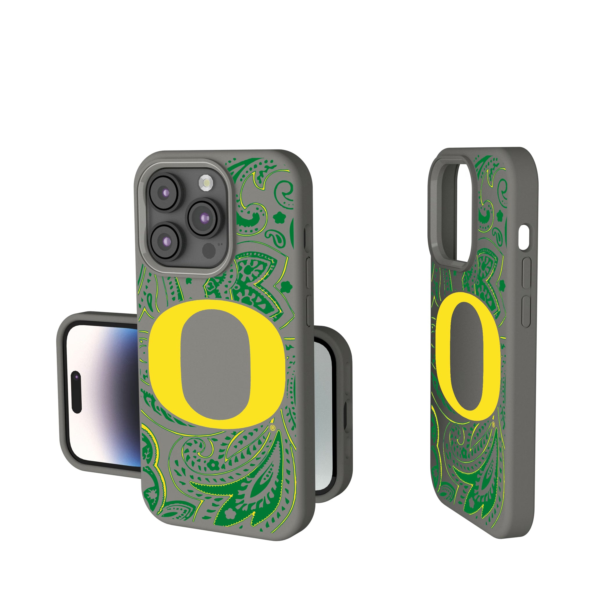 University of Oregon Ducks Paisley iPhone Soft Touch Phone Case for Apple iPhone