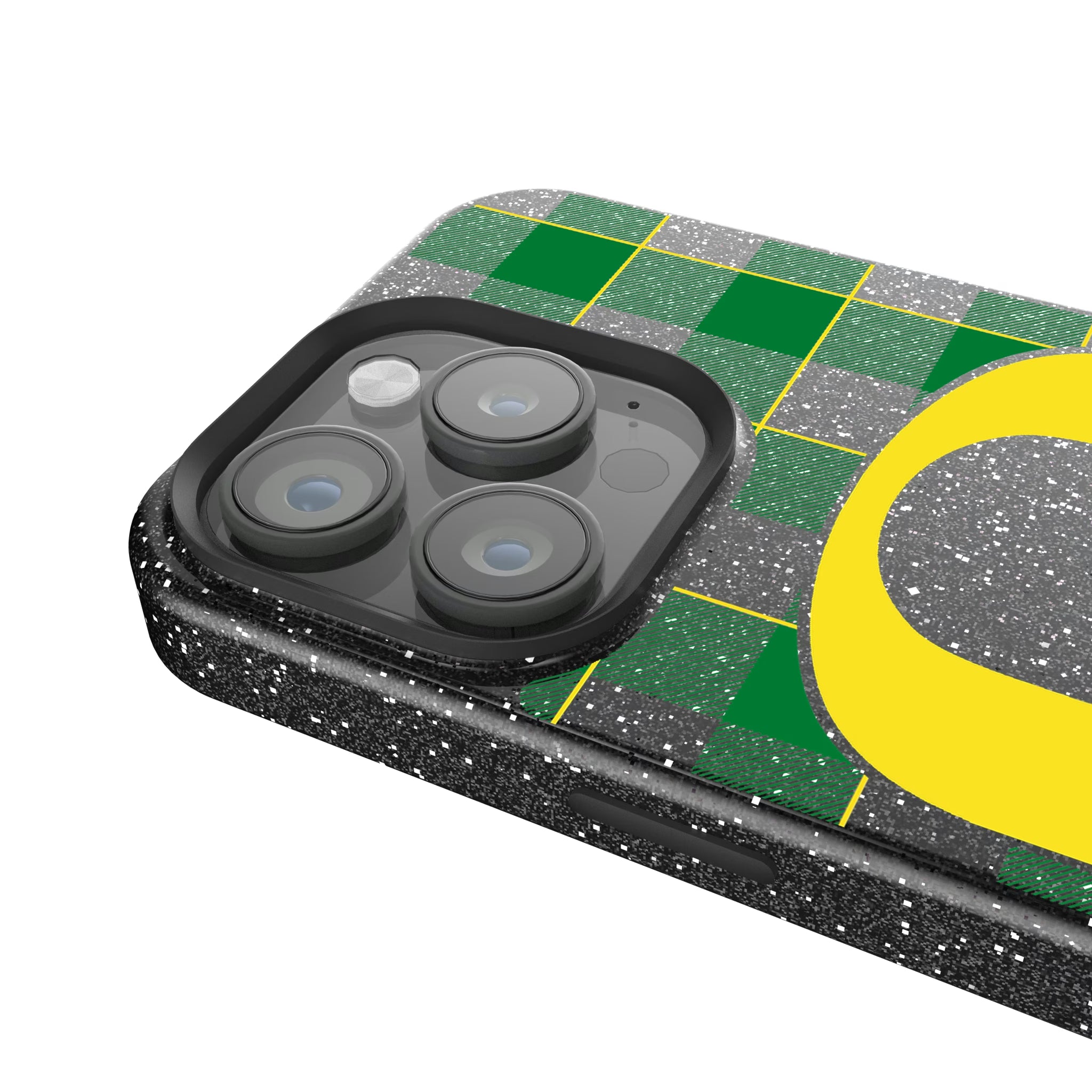 University of Oregon Ducks Plaid iPhone Bling Phone Case for Apple iPhone - Detail
