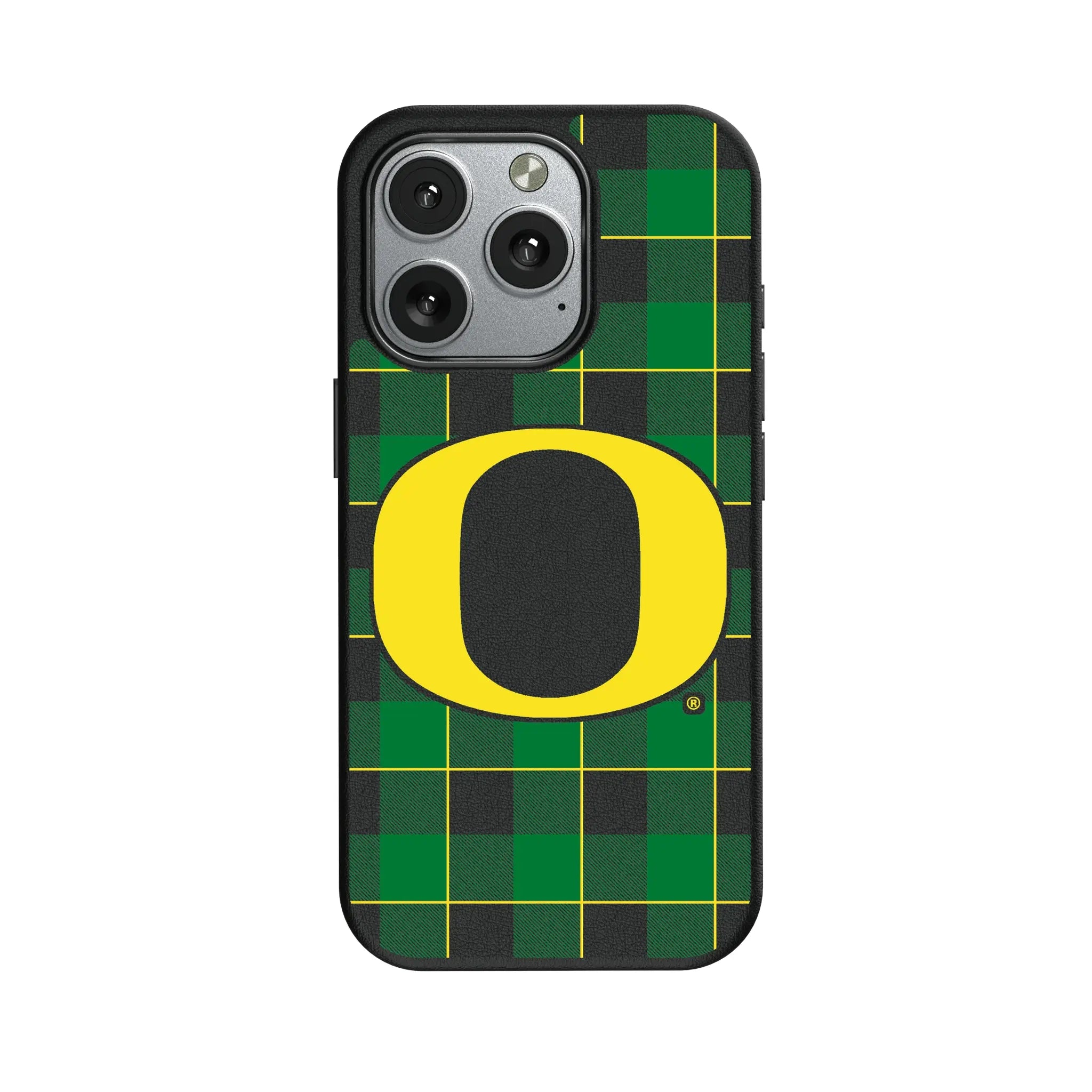 University of Oregon Ducks Plaid iPhone MagSafe Compatible Phone Case for Apple iPhone