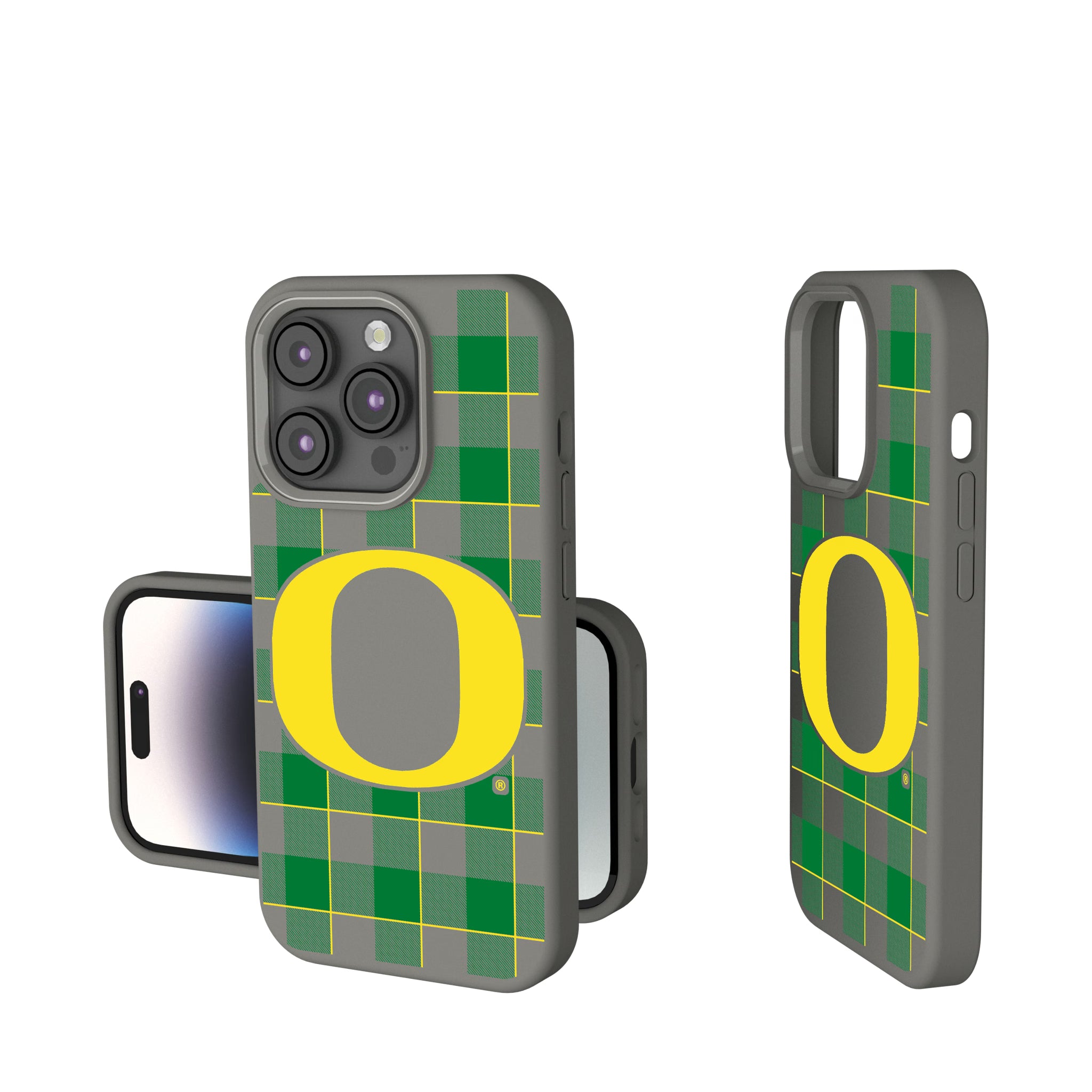 University of Oregon Ducks Plaid iPhone Soft Touch Phone Case for Apple iPhone